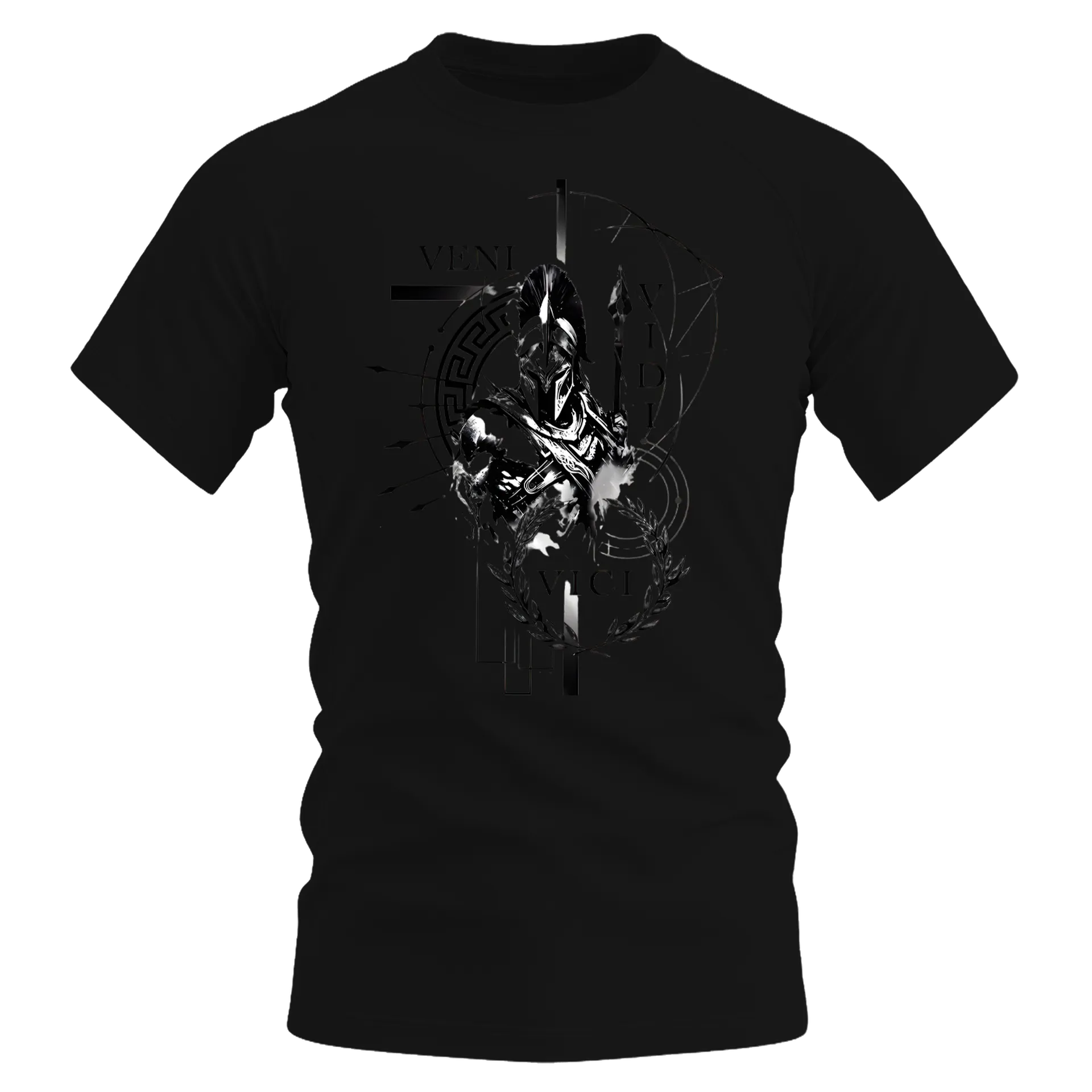Camiseta Dry Fit Guerreiro Romano Monocromático Estilo - Imagem 1