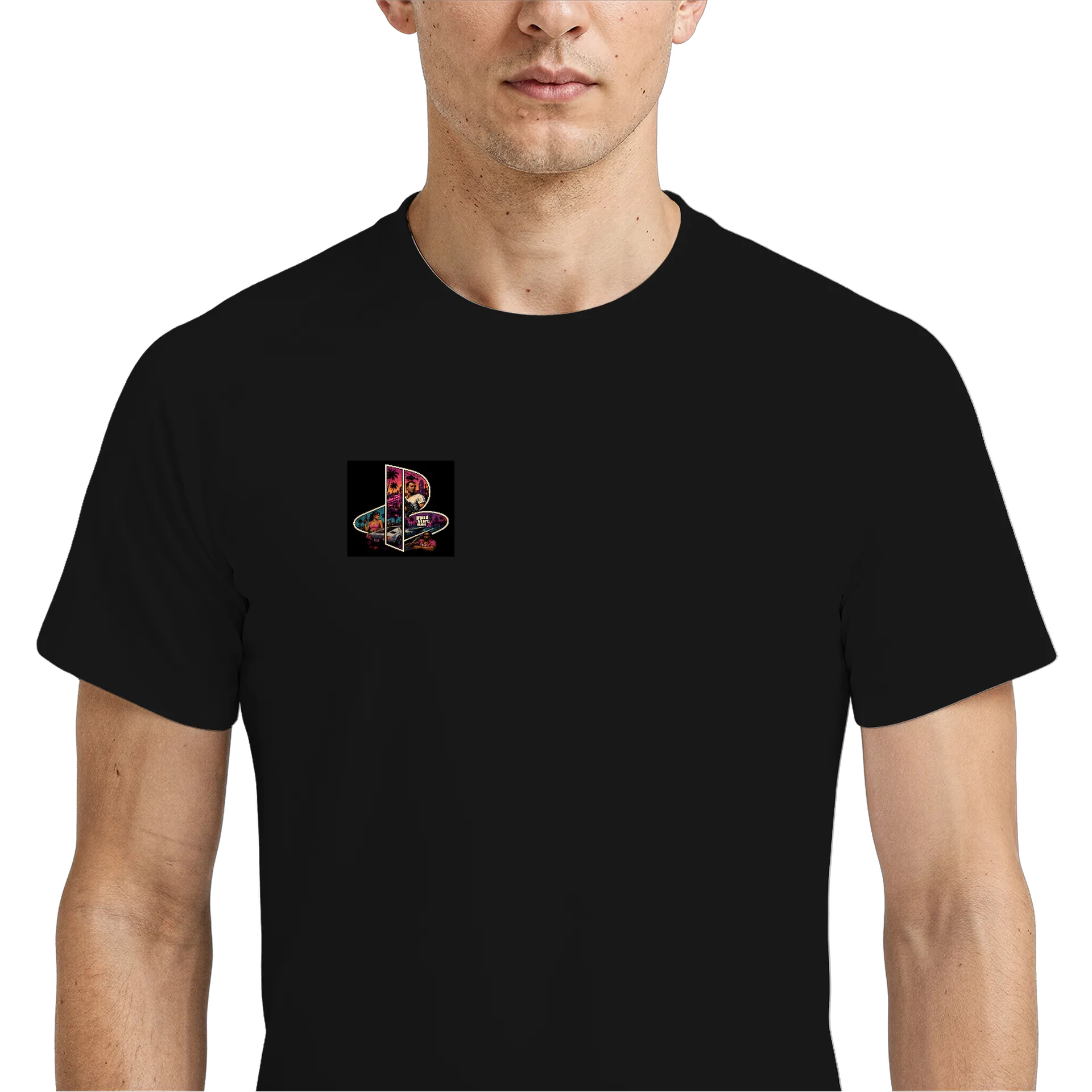 Camiseta Dry Fit GTA VI Neon Tipográfica 100% Poliéster - Imagem 4