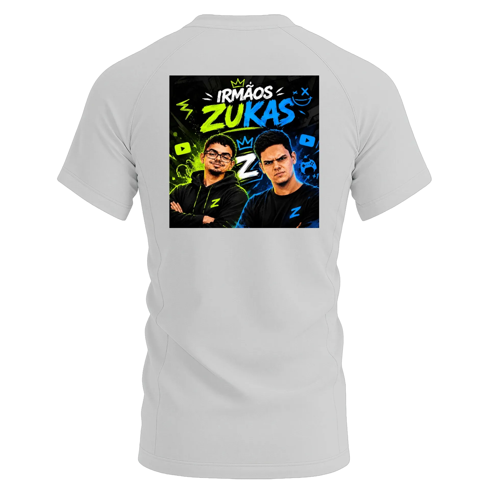 Camiseta Dry Fit Irmãos Zukas Estampa Neon Respirável 100% de zuka — imagem 2 de 6