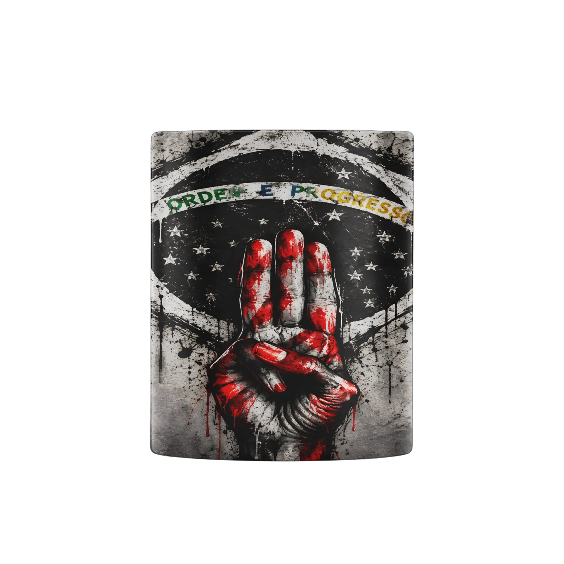Caneca Mão em Sinal de Paz Estilo Grunge 325ml - Imagem 3