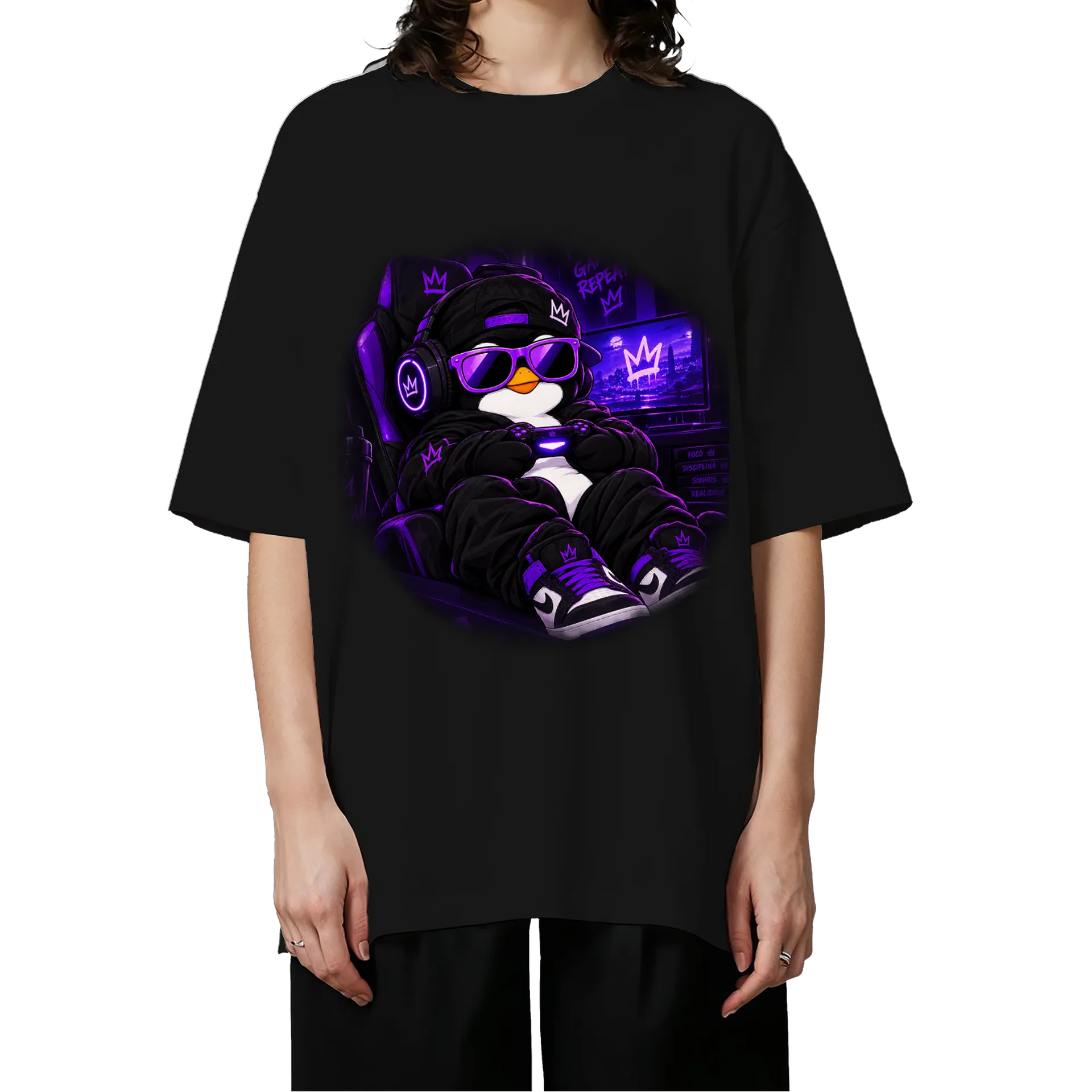Camiseta Oversized linha pingu  - Imagem 3