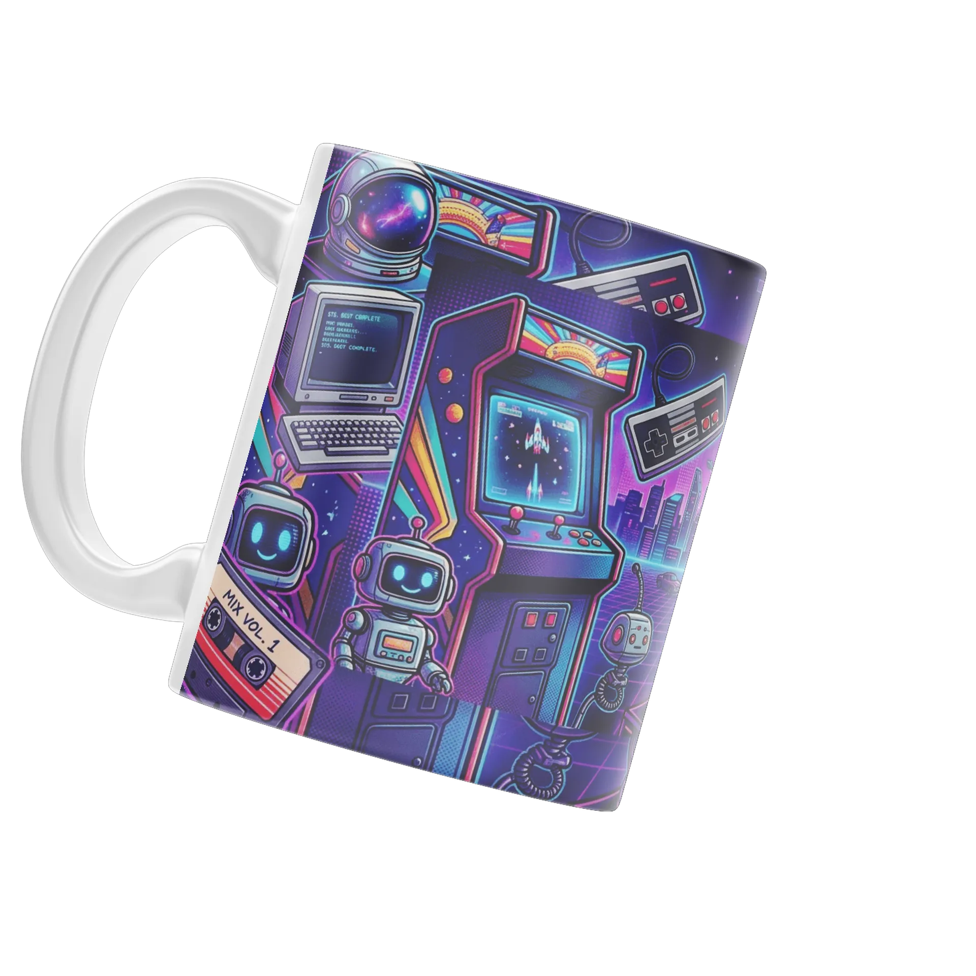 Caneca Geek Cultura Pop Retrô Espaço e Heróis 325ml - Imagem 3