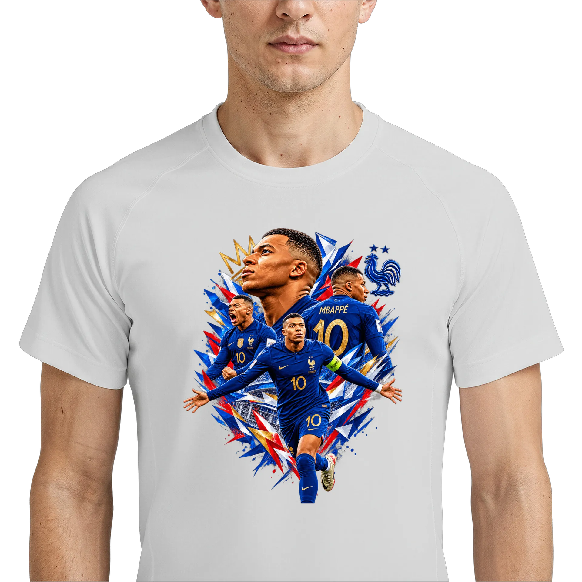 Camiseta Dry Fit Kylian Mbappé Seleção Francesa 100% - Imagem 4