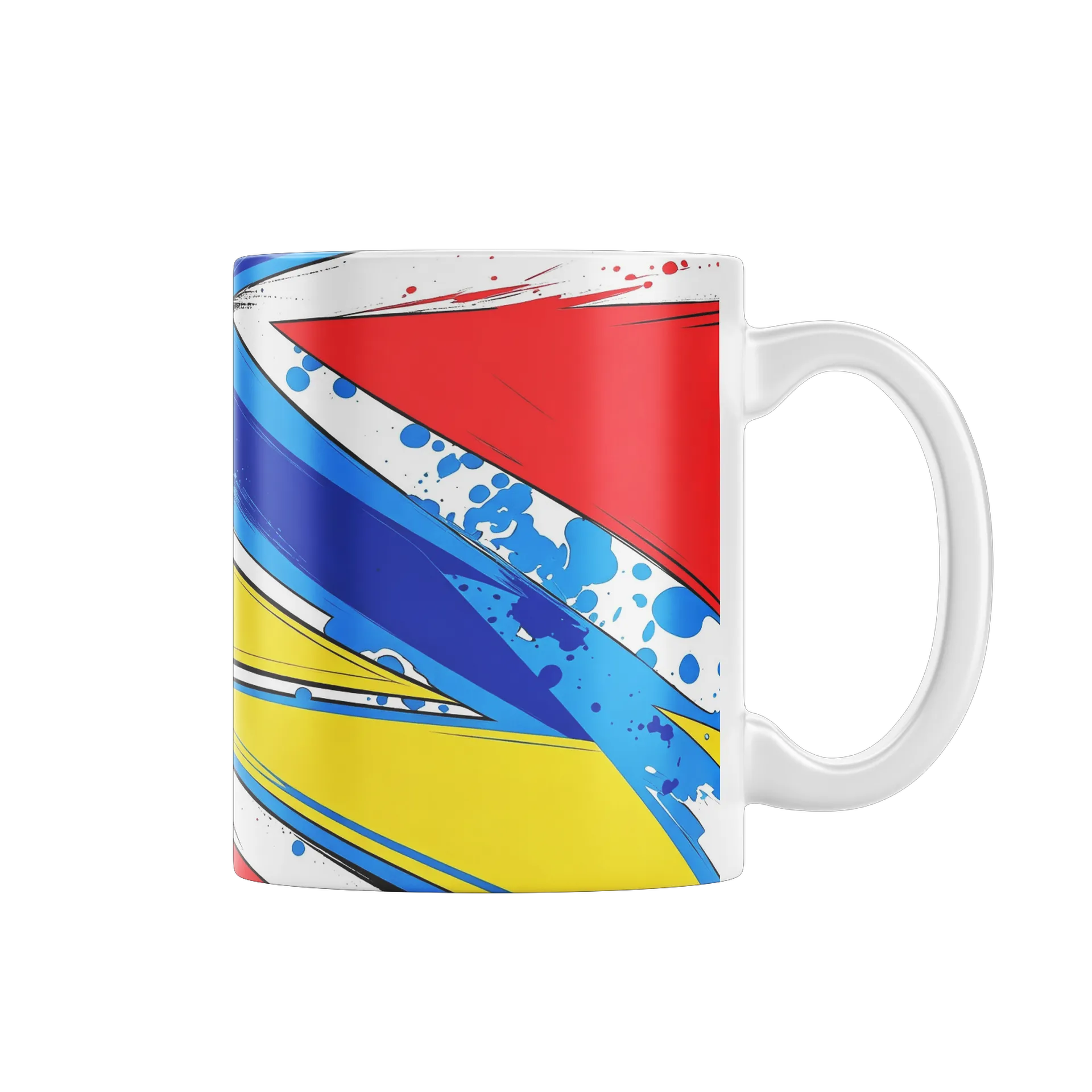 Caneca Padrão Estampa Abstrata Colorida 325ml - Imagem 1