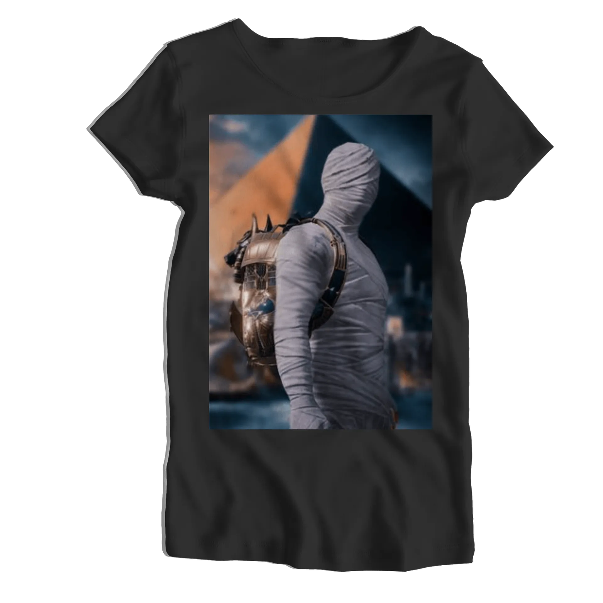Camiseta Babylook Múmia com Máscara Medieval 100% Algodão - Imagem 1