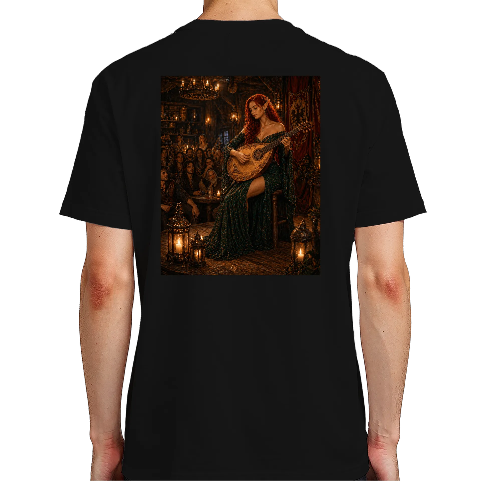 Camiseta Gato Astronauta Preto 100% Algodão de Vívian Vigds — imagem 6 de 6