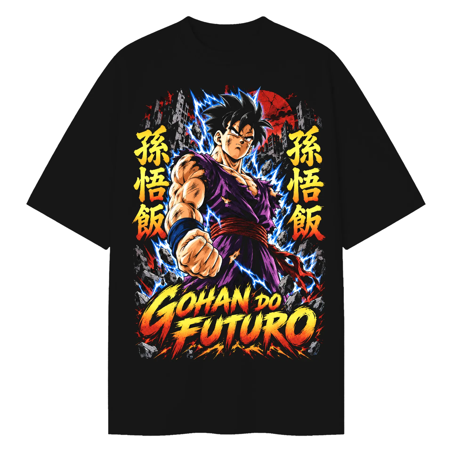 Camiseta Oversized Gohan do Futuro Anime Dragon Ball Premium - Imagem 1