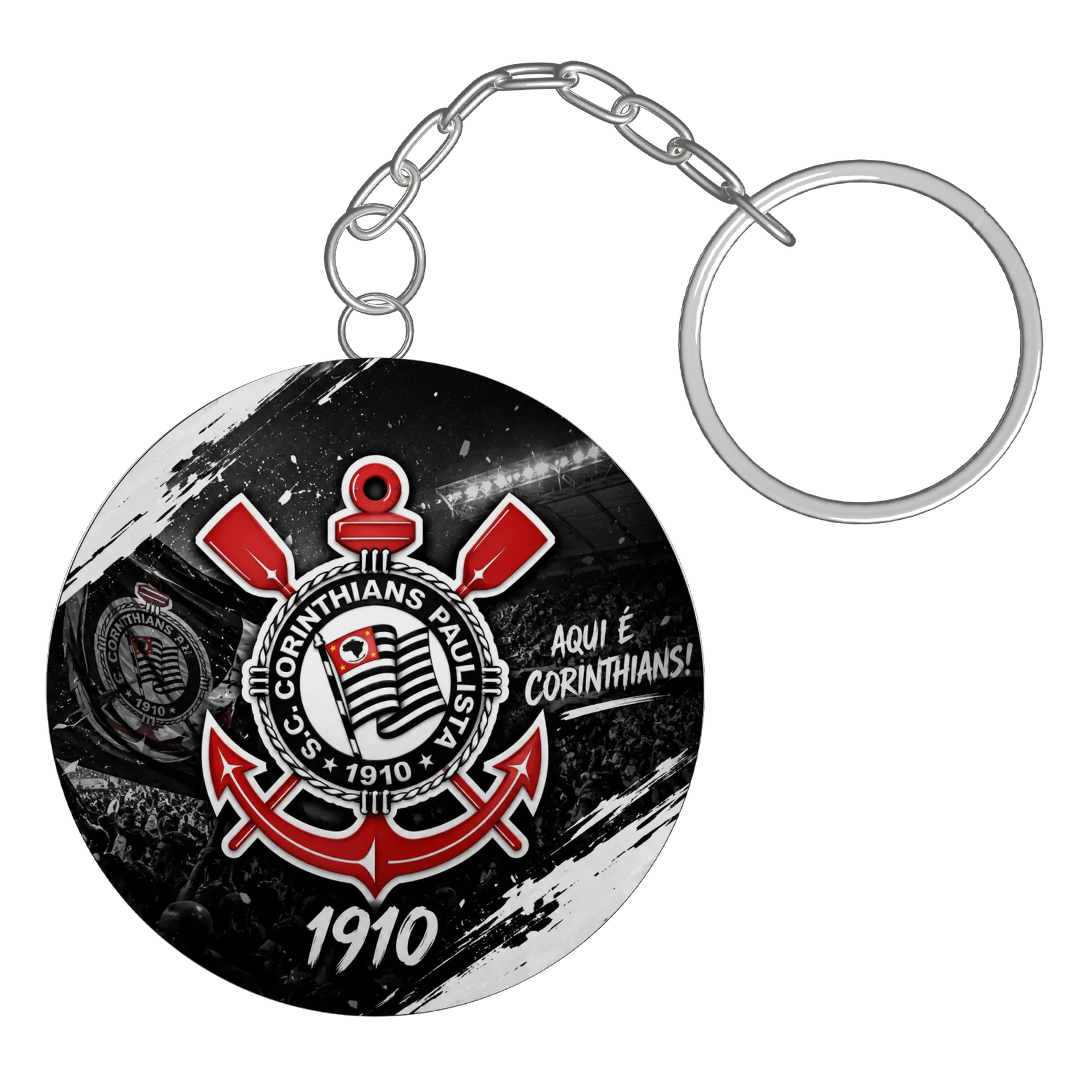 Chaveiro MDF Corinthians 1910 Personalizado de Arena Fut IA