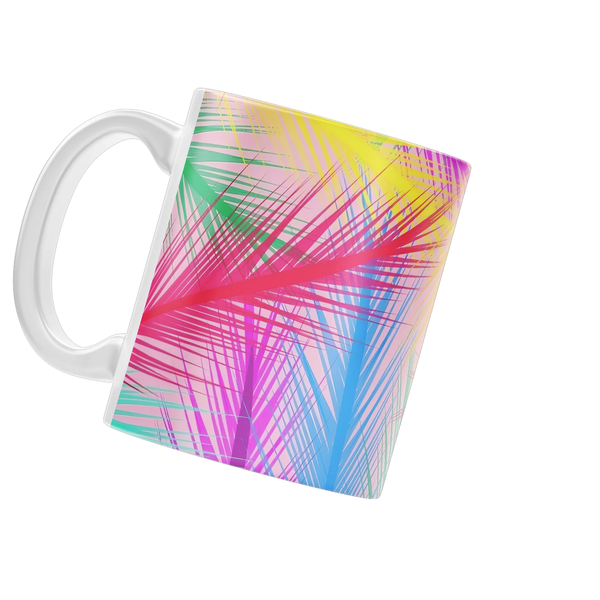 Caneca Porcelana Paleta Tropical Estampa Neon 325ml - Imagem 3