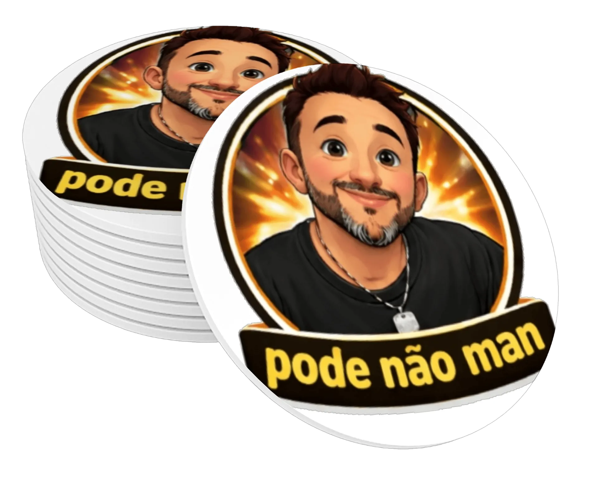 Porta-copos Pode não PRETO - Imagem 1