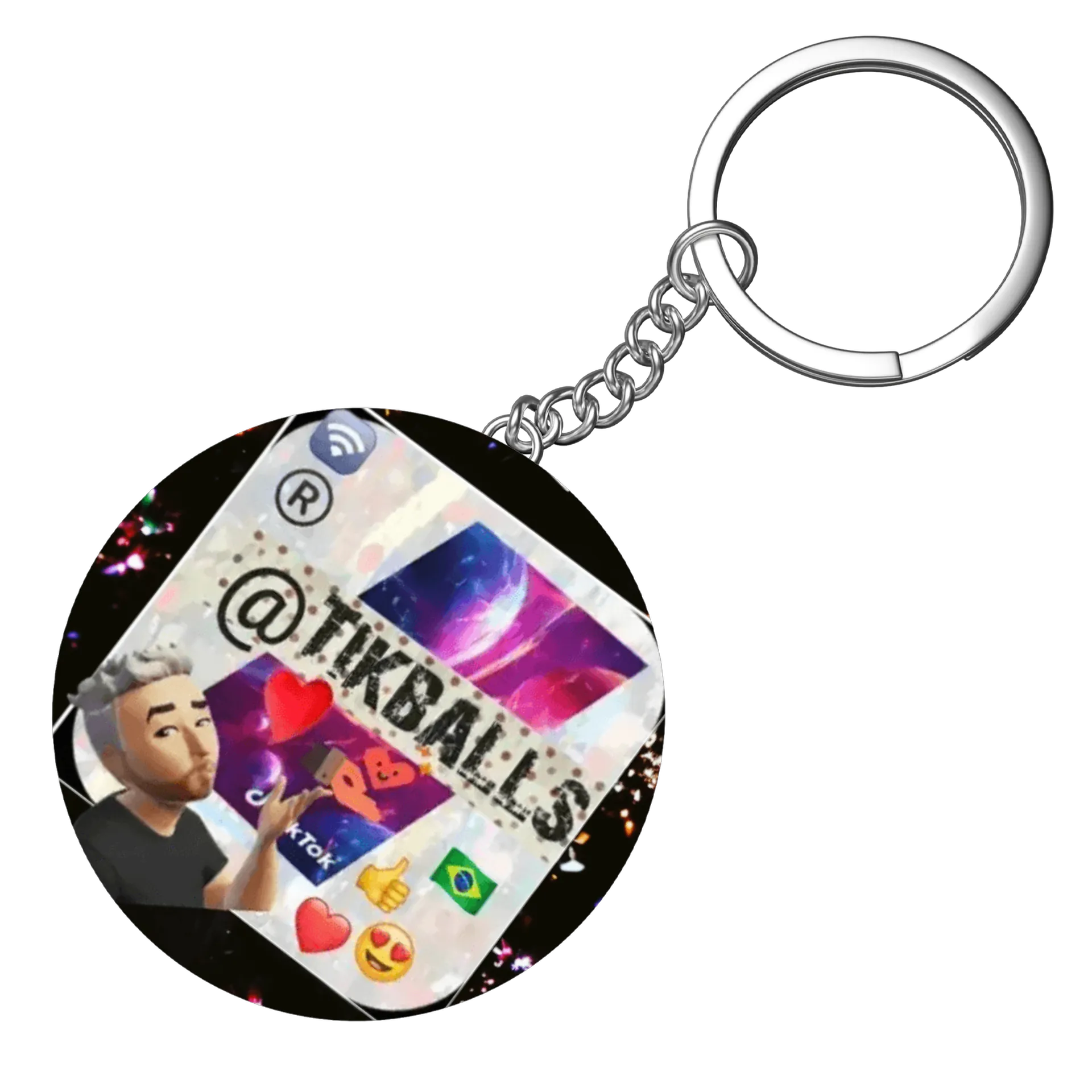 Chaveiro MDF Personalizado TikTok 5x5cm - Imagem 4