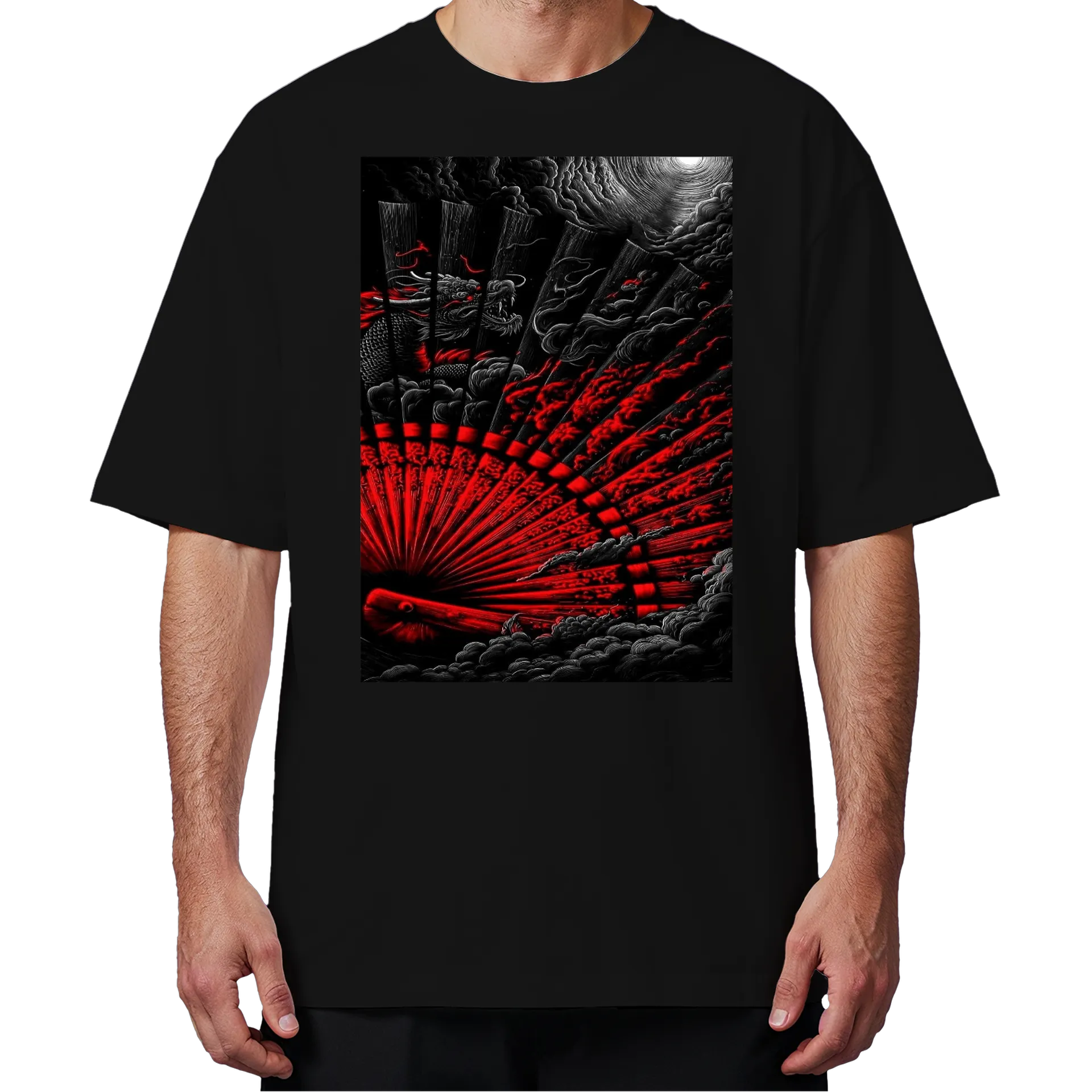 Camiseta Oversized Estampa Personalizada Preto 100% Algodão - Imagem 4
