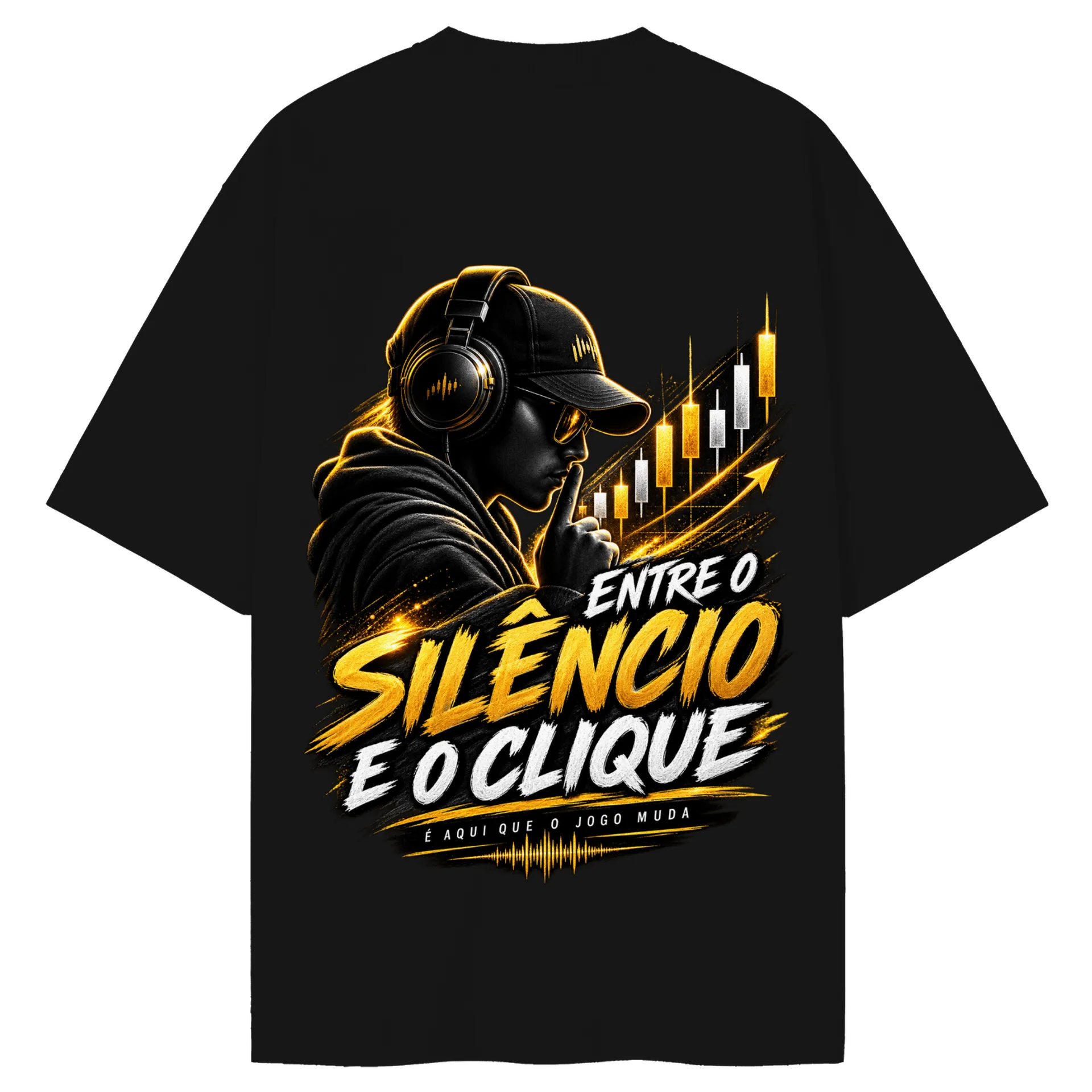 Camiseta Oversized Entre o Silêncio e o Clique 100% - Imagem 2