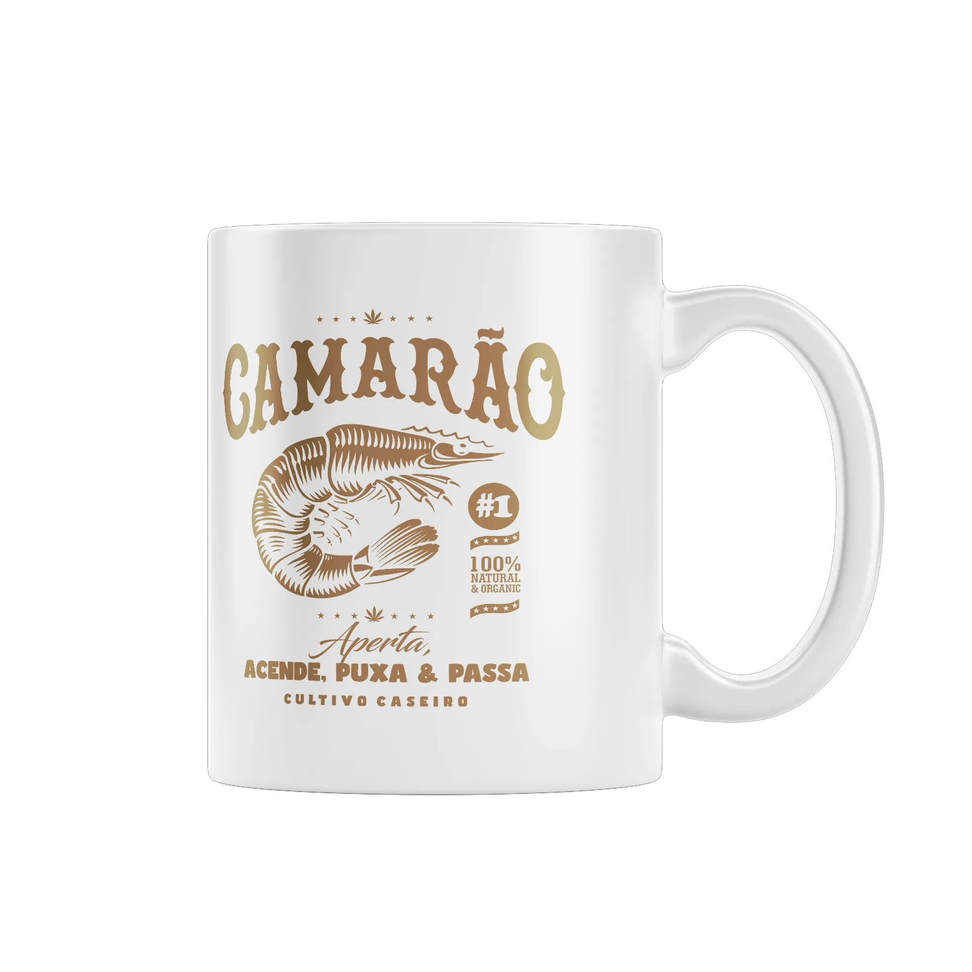 Caneca Porcelana Camarão 100% Natural 325ml - Imagem 1