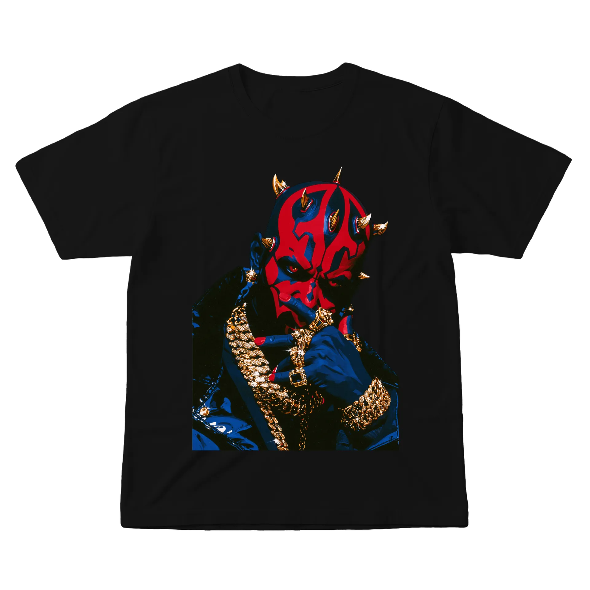Camiseta Darth Maul Gold Chain – O Lado Sombrio - Imagem 1