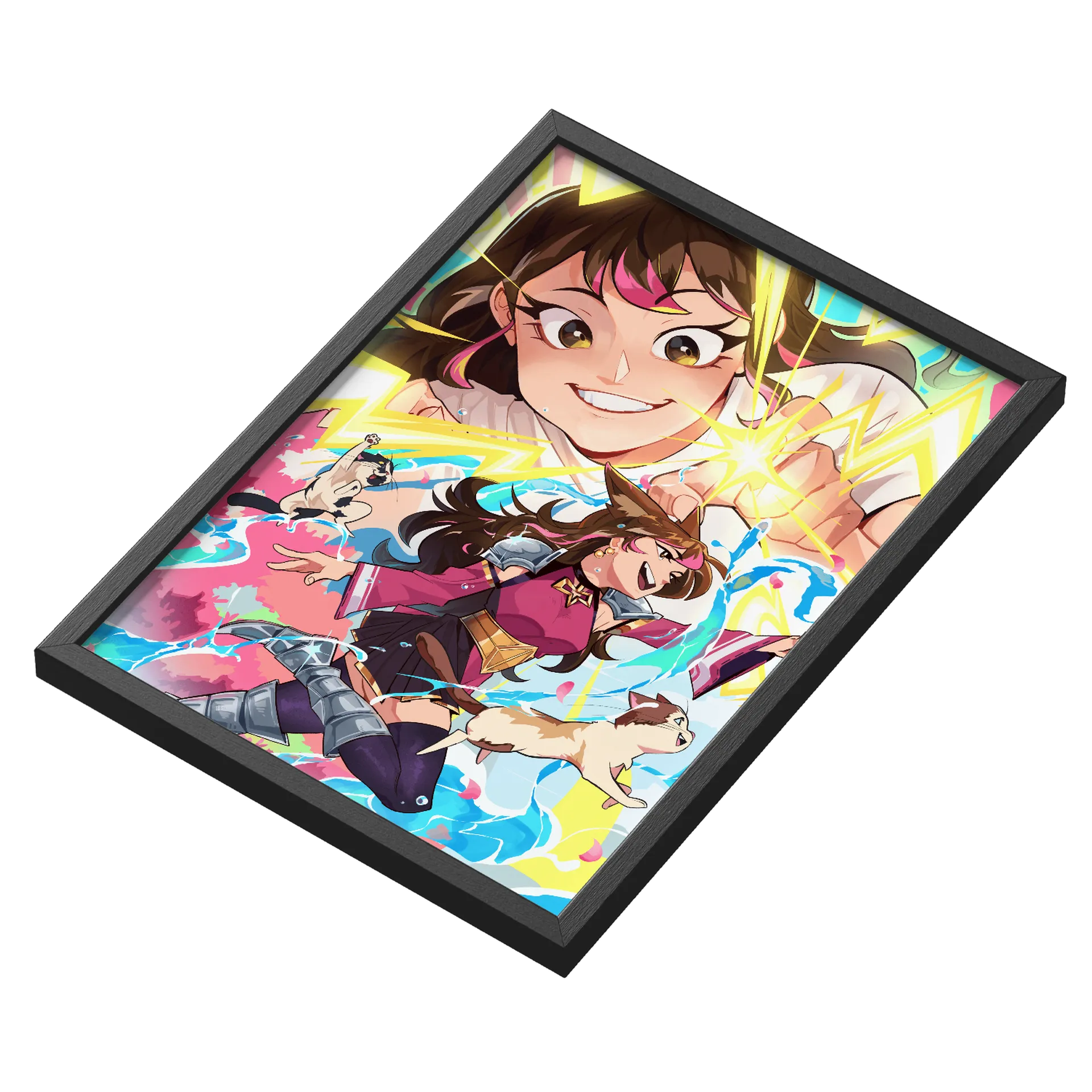 "Myn World" Quadro A3 personalizado Com Vidro - Imagem 3