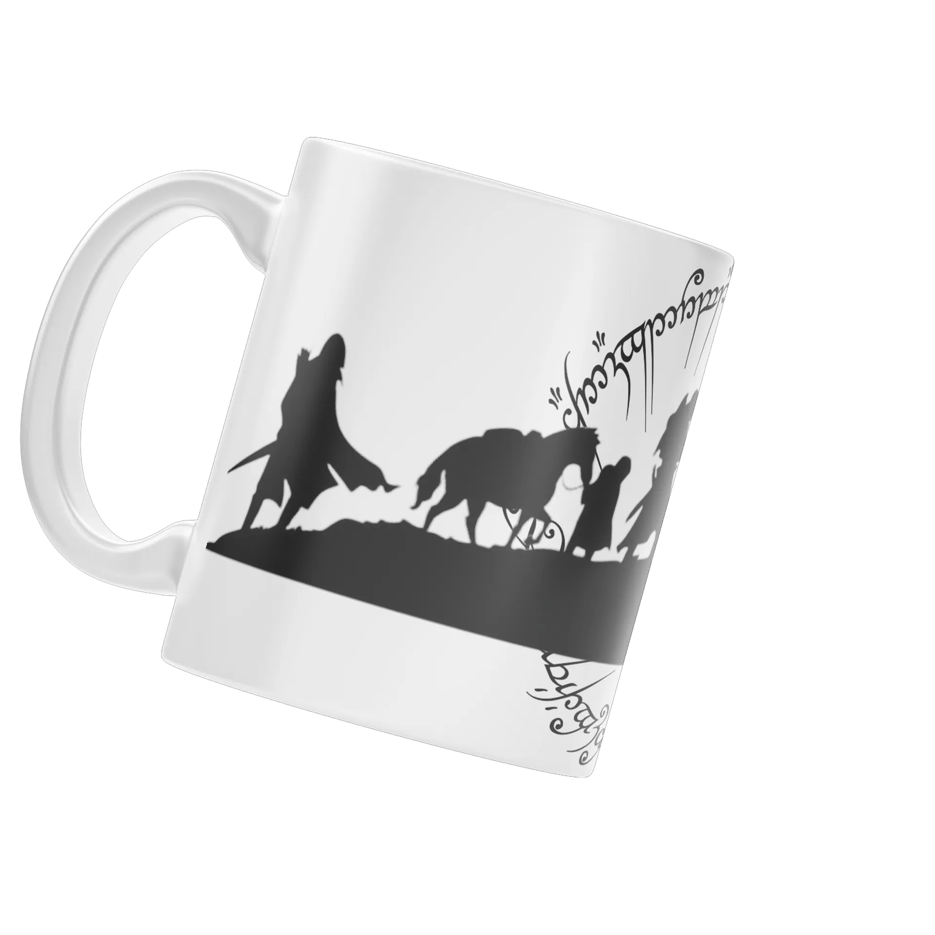 Caneca Porcelana Silhuetas Personagens Fantasia 325ml - Imagem 3