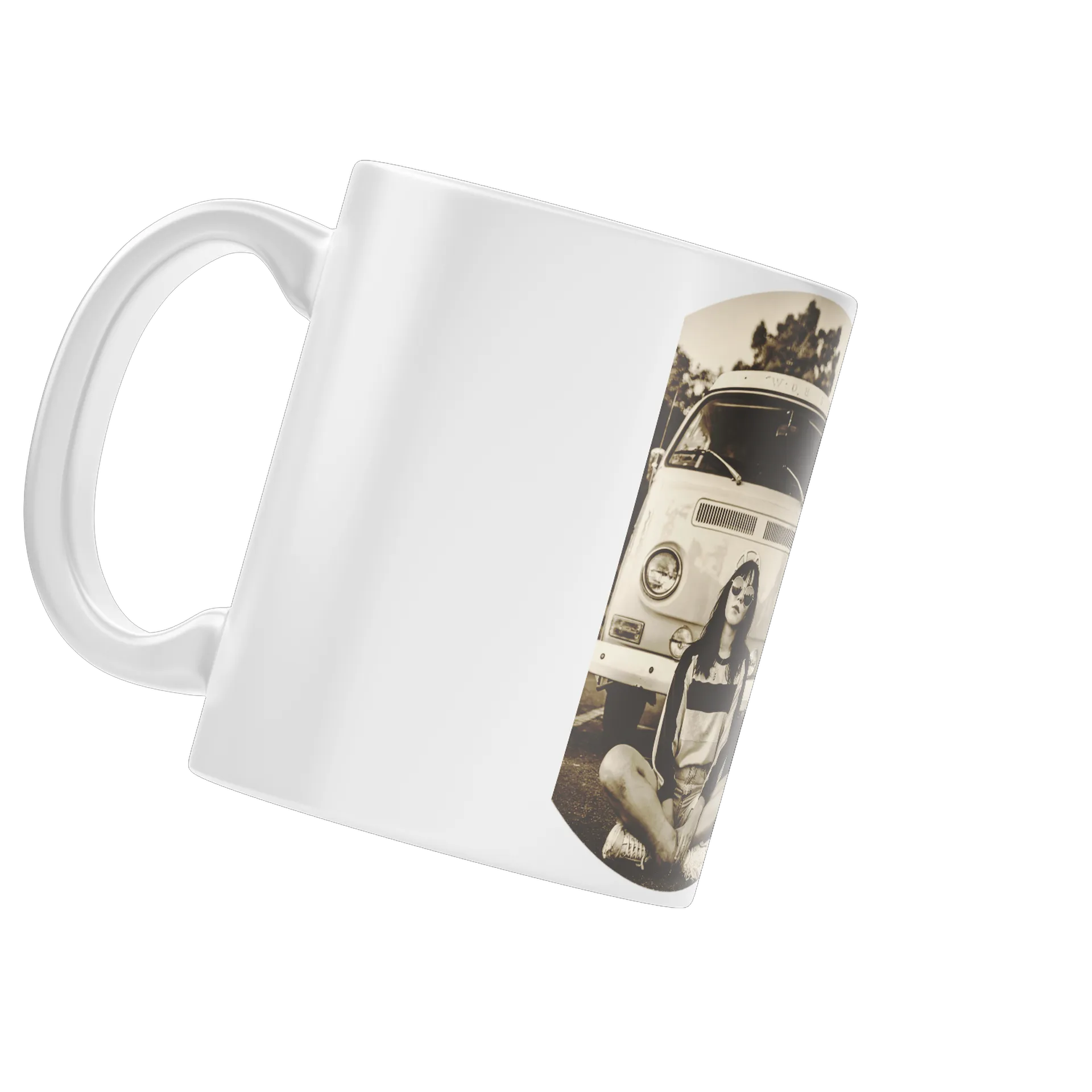Caneca Porcelana Estampa Retrô 325ml - Imagem 3