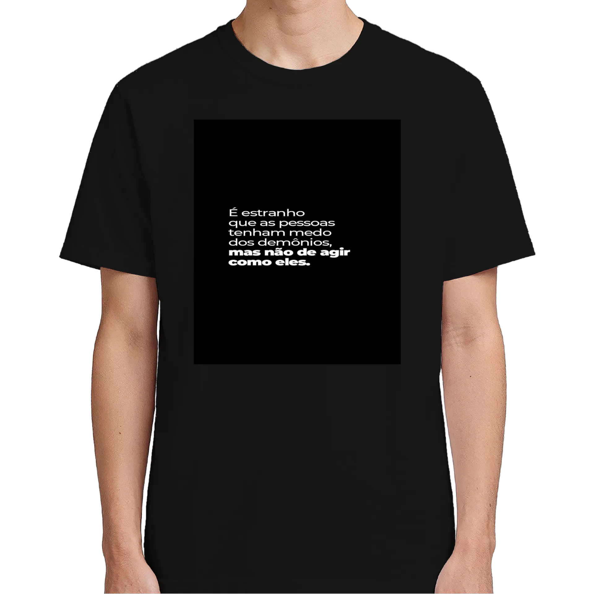 Camiseta Texto Branco Eterno Aprendizagem 100% Algodão - Imagem 5