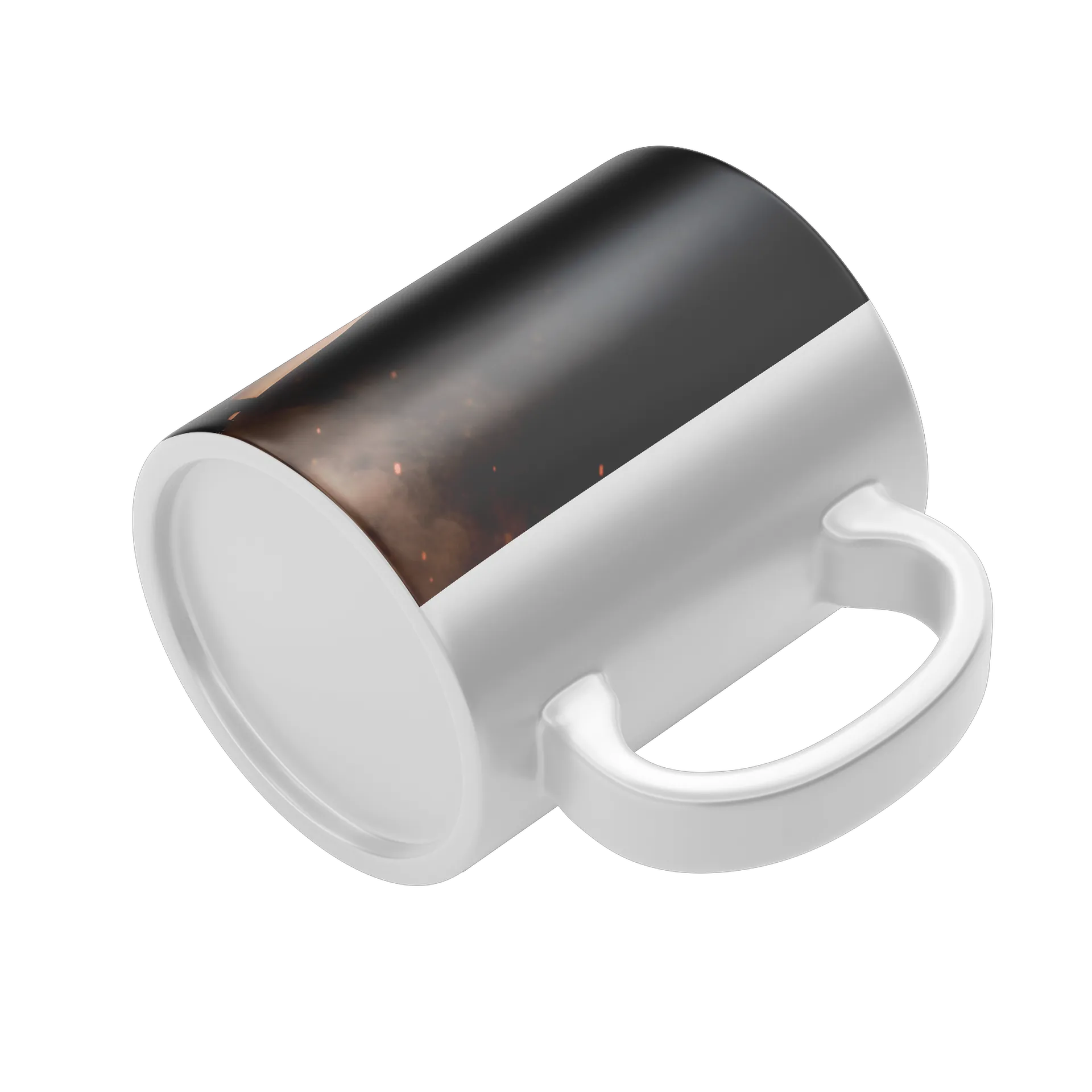 Caneca Porcelana Ilustração Realista Mulher Armada 325ml - Imagem 4