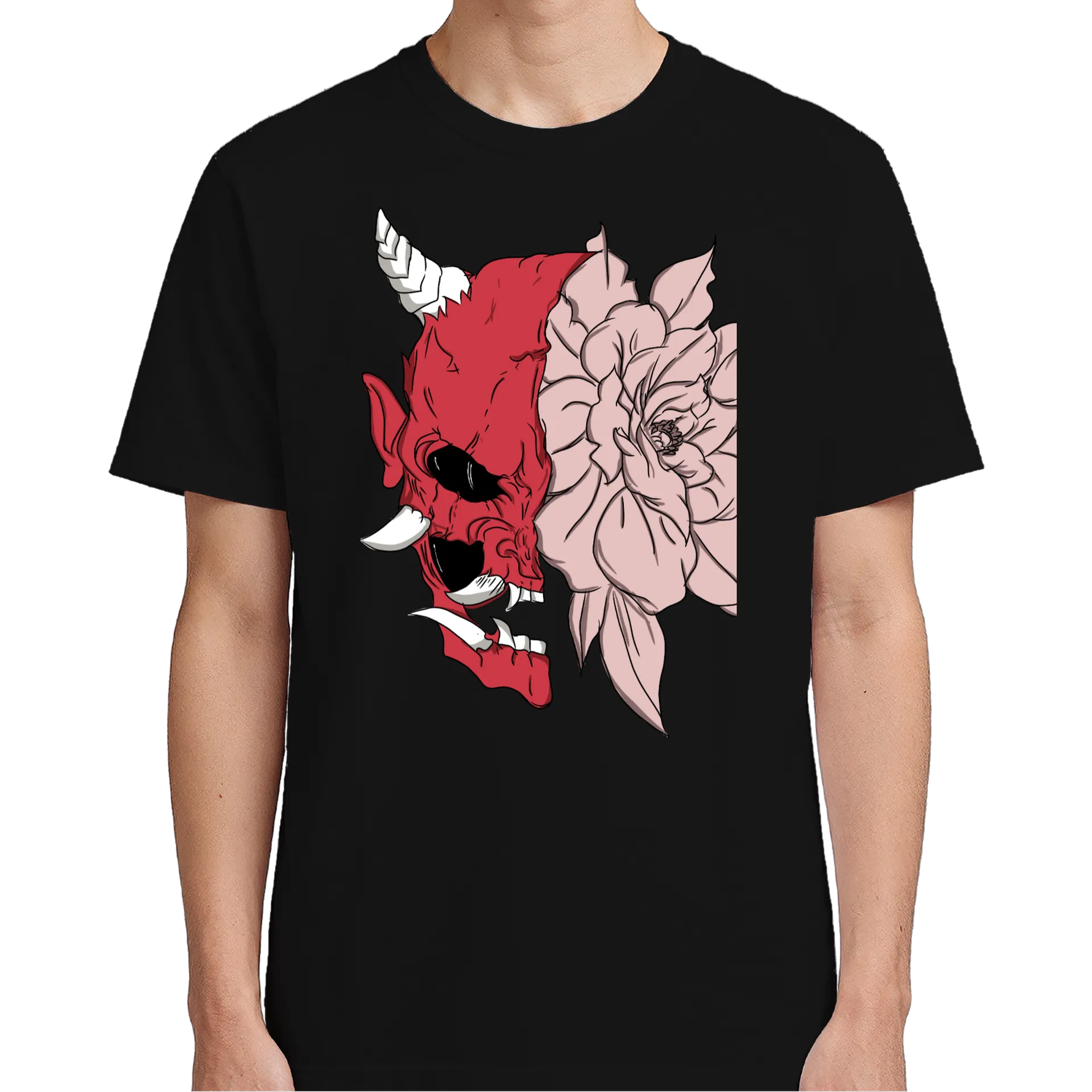 Camiseta Dragão Vermelho estampa Floral 100% Algodão - Imagem 5