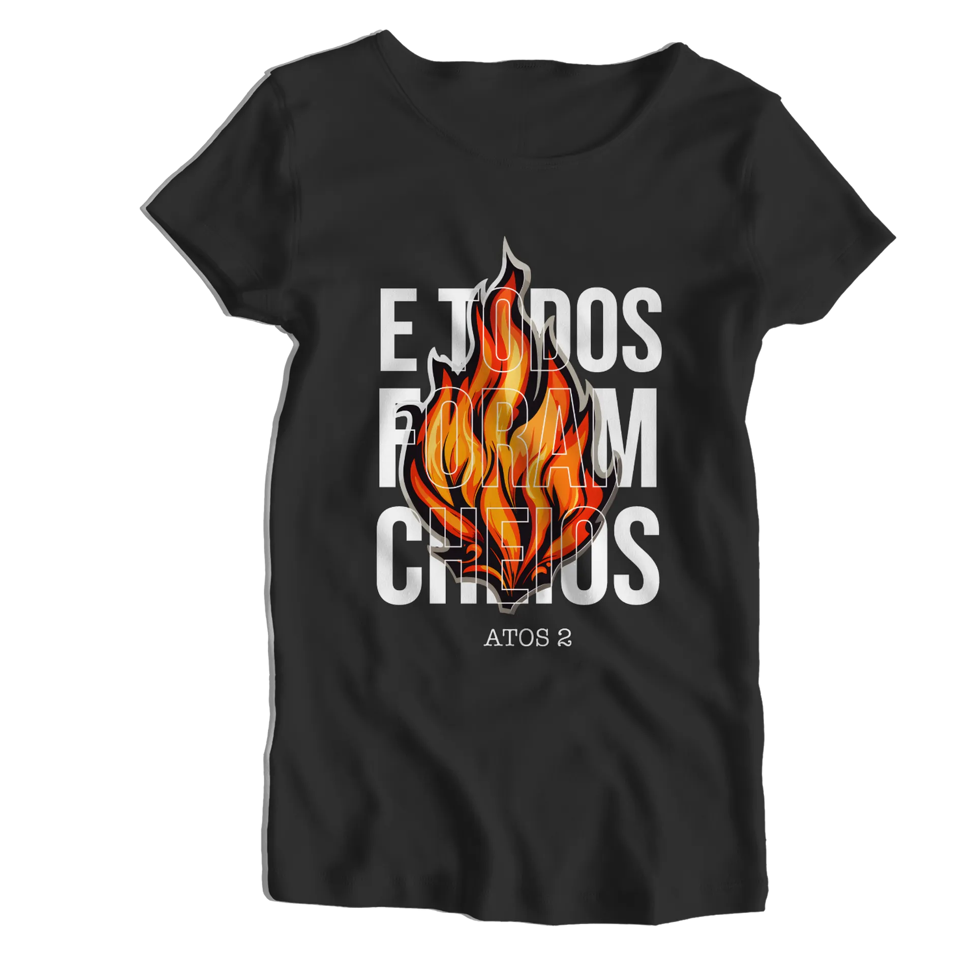 Camiseta Babylook Estampa Tipográfica Fogo Cruzado 100% de PUBLI UP  — imagem 1 de 5