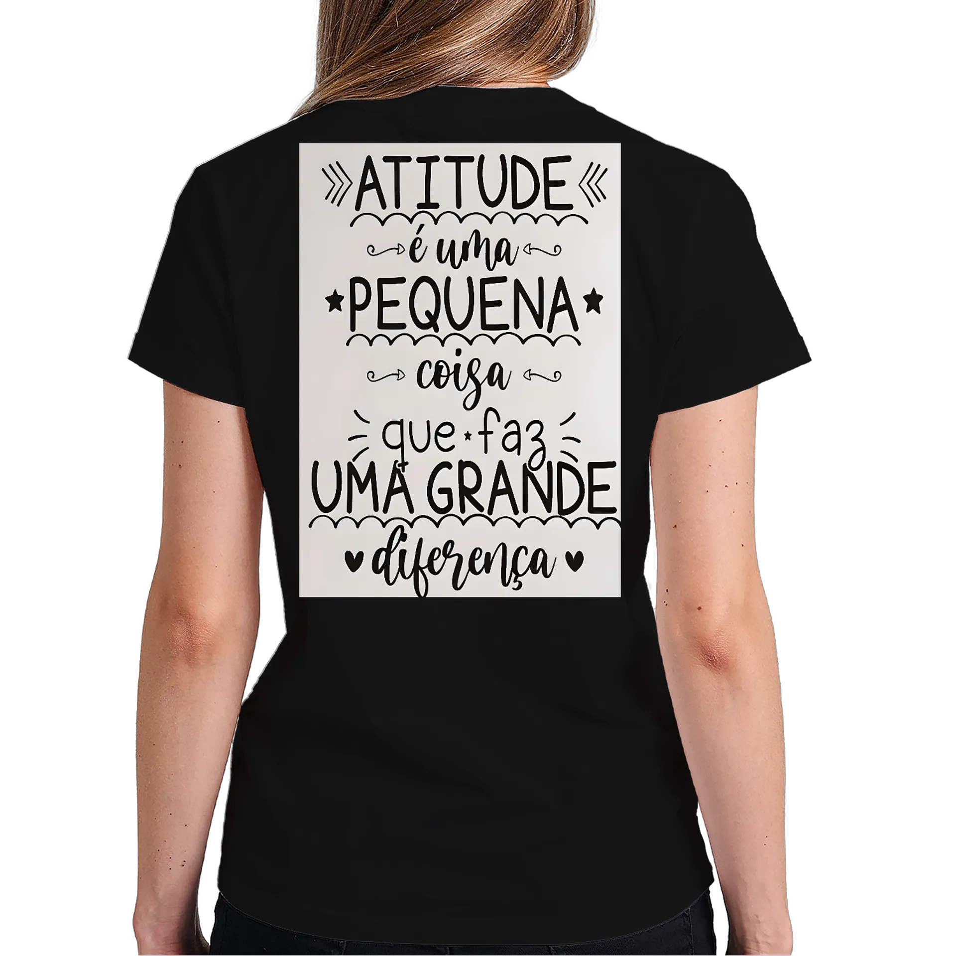 Camiseta Estampa Tipográfica Atitude é uma Pequena Coisa - Imagem 5