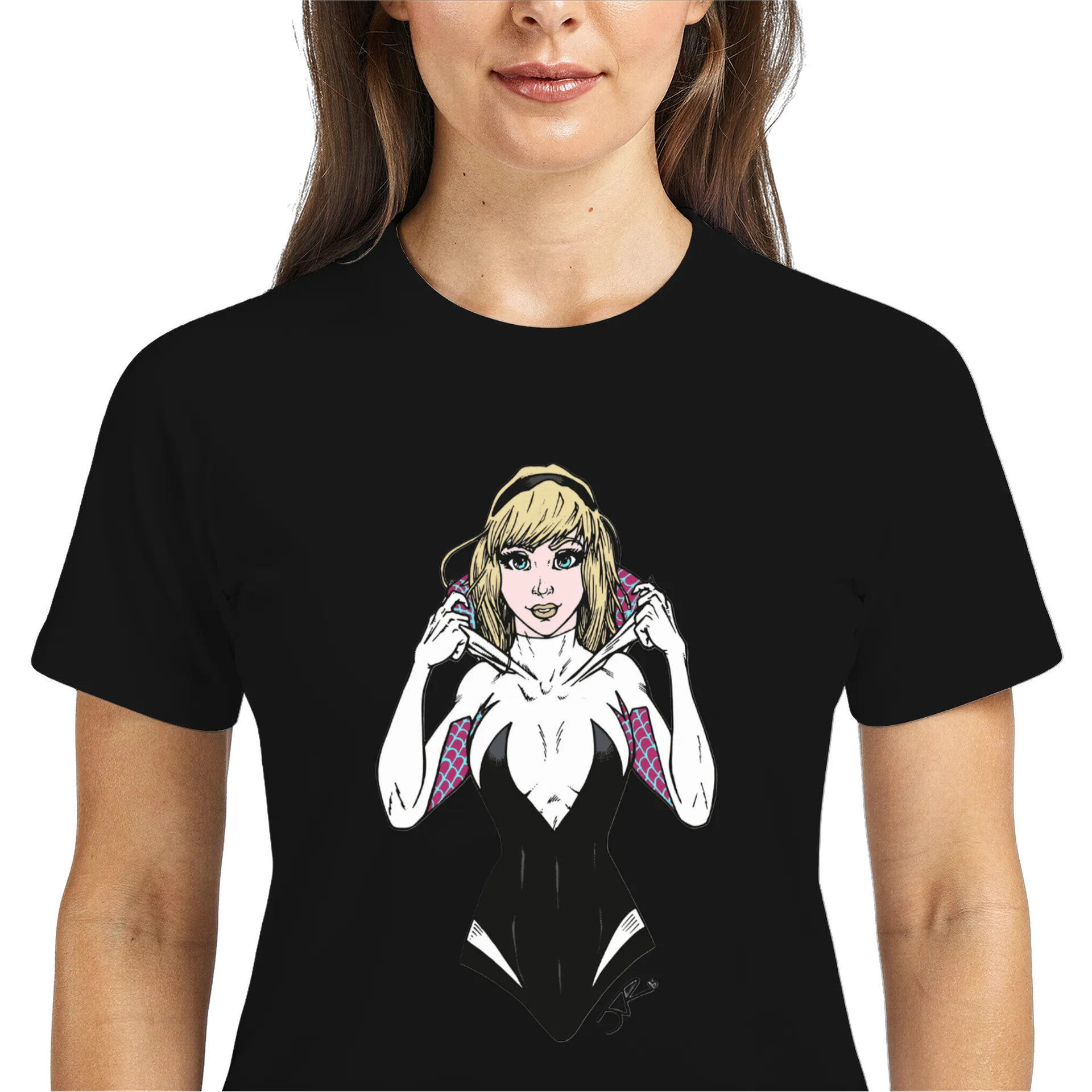 Camiseta Dry Fit Estampa Mulher Aranha 100% Algodão - Imagem 3