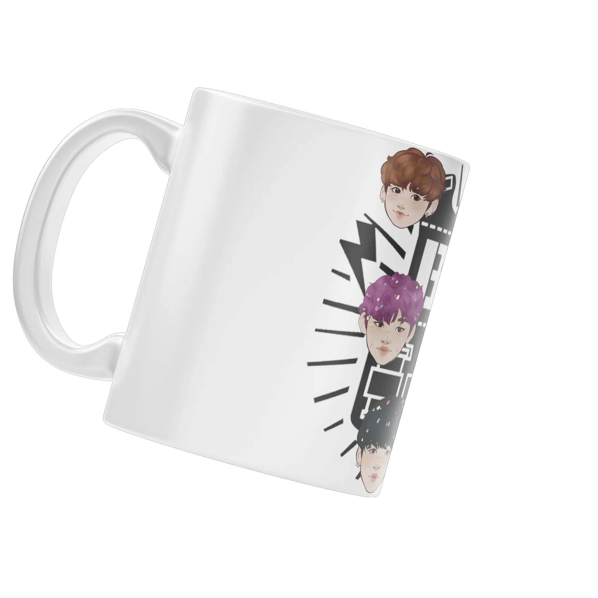 Caneca Porcelana Estampas Personagens 325ml - Imagem 3