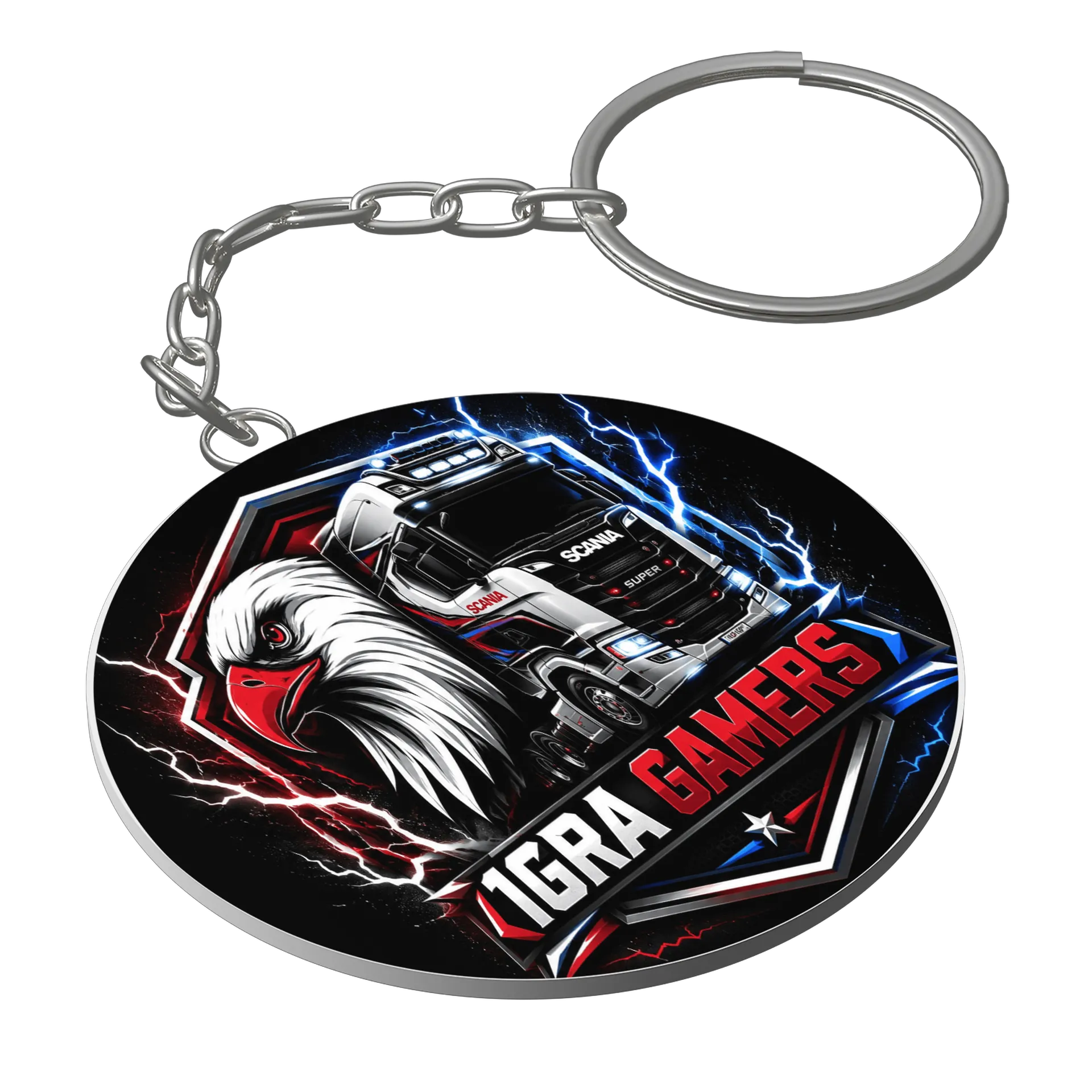 Chaveiro MDFÍcone Scania 1GRA Gamers Estampa Caminhão de 1GRA  — imagem 1 de 3