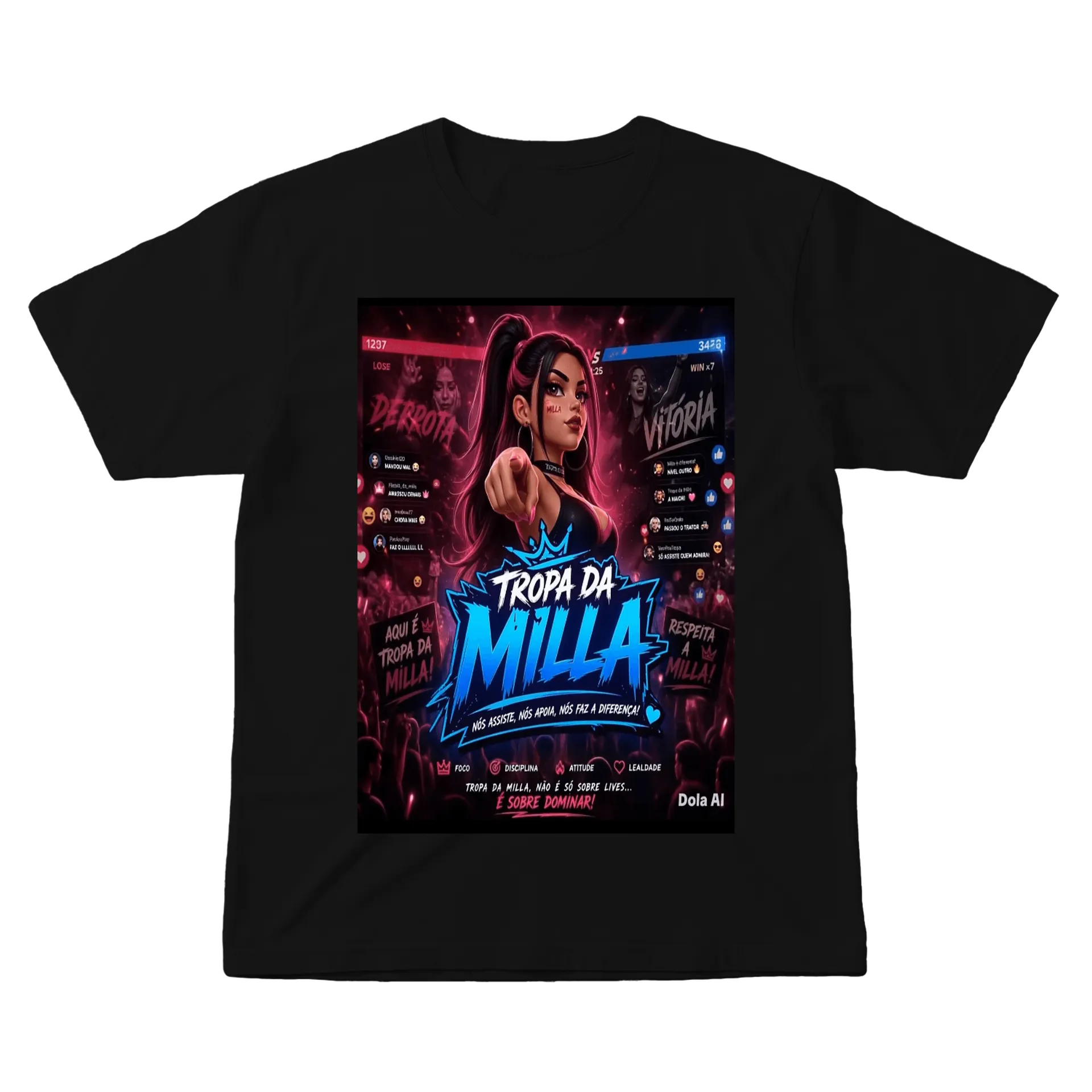 Camiseta Tropa da Milla Estampa Personalizada 100% Algodão - Imagem 1