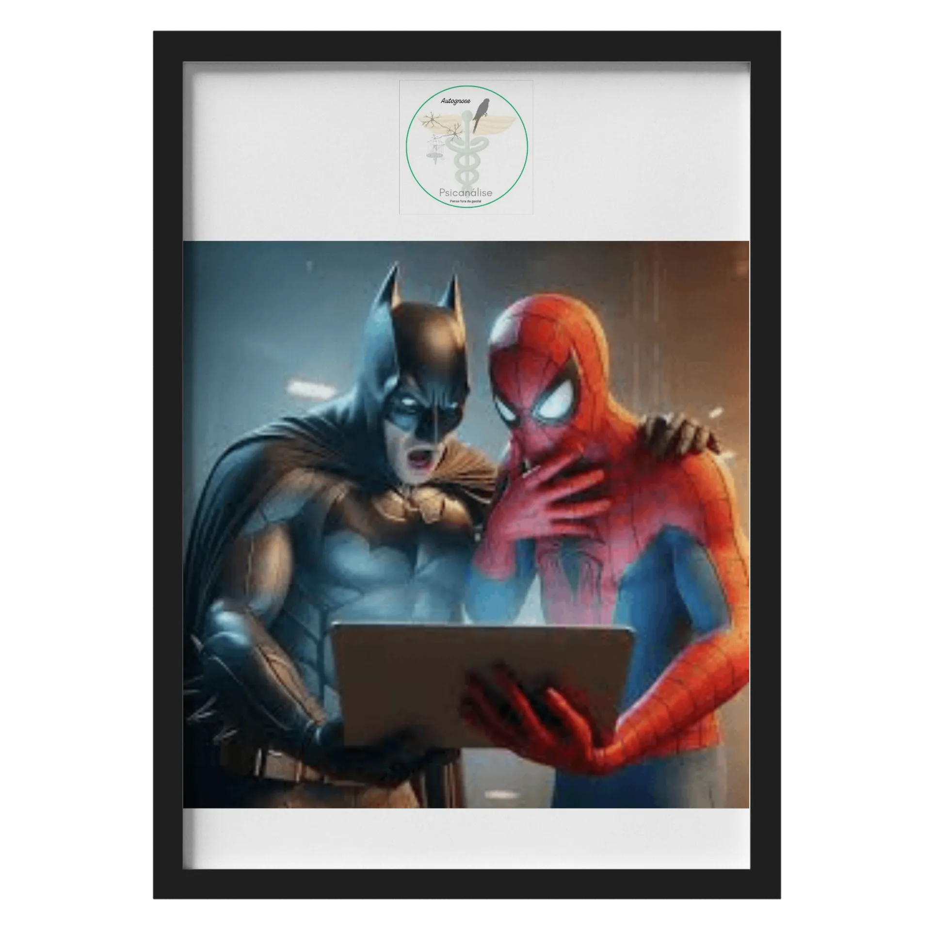 Quadro Batman e Homem aranha - Imagem 1