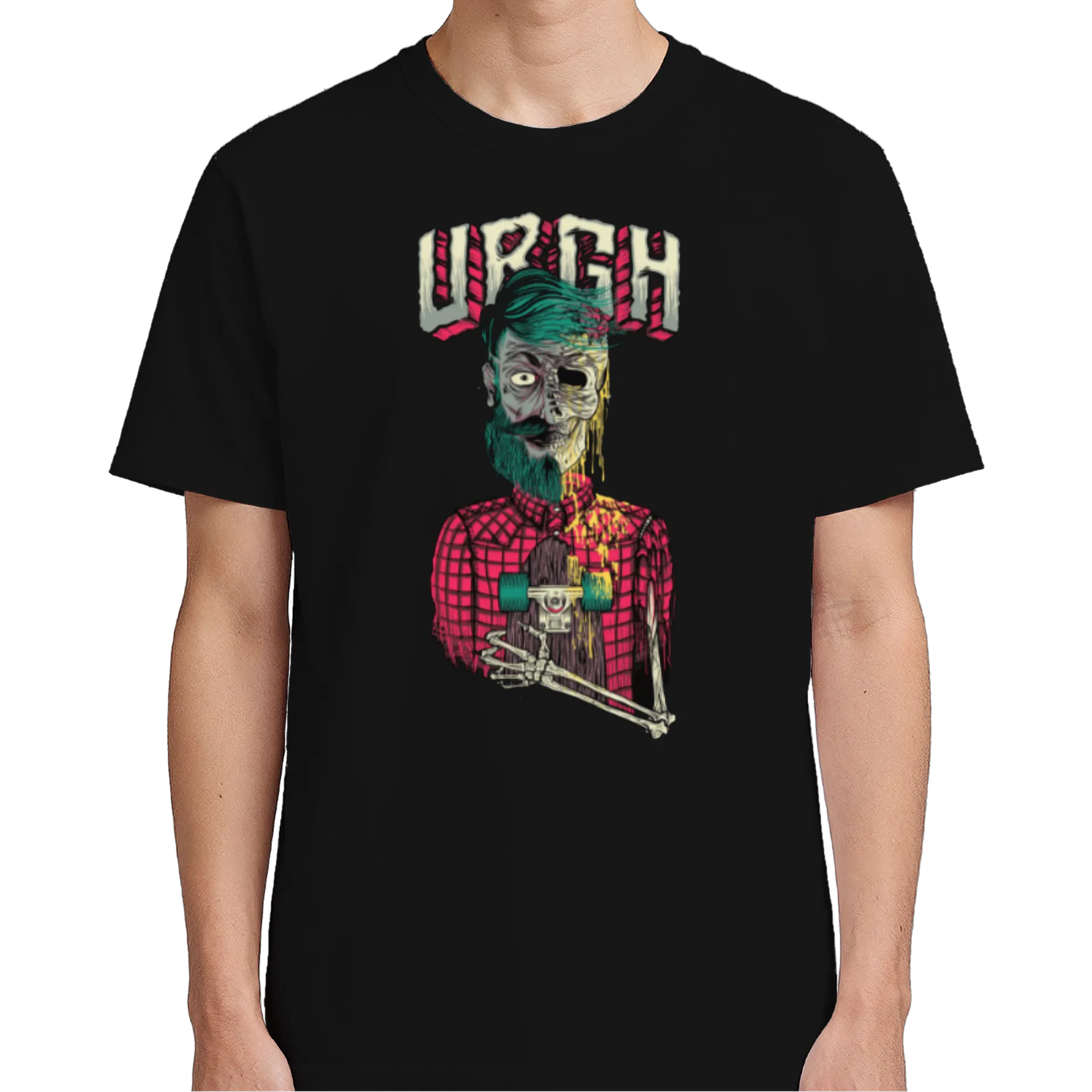 Camiseta Estampa Urgh Esqueleto 100% Algodão - Imagem 5