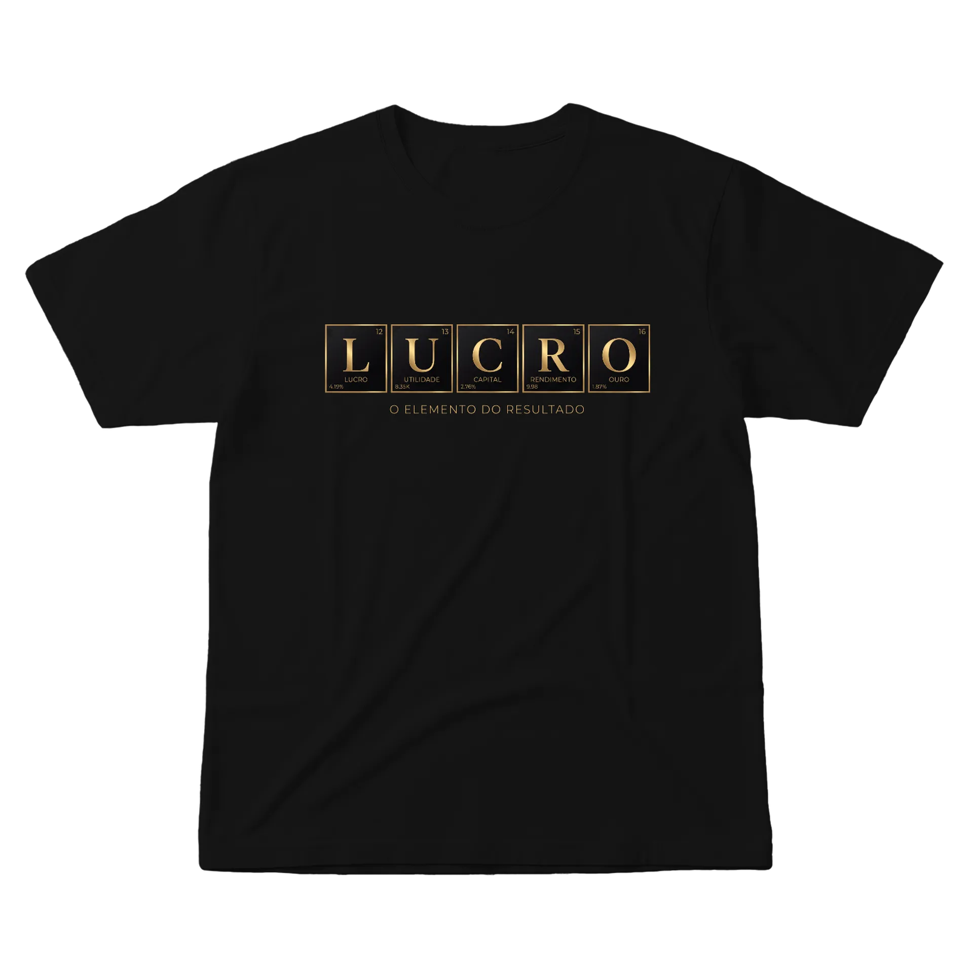 Camiseta Estampa Tipográfica Lucro 100% Algodão - Imagem 1