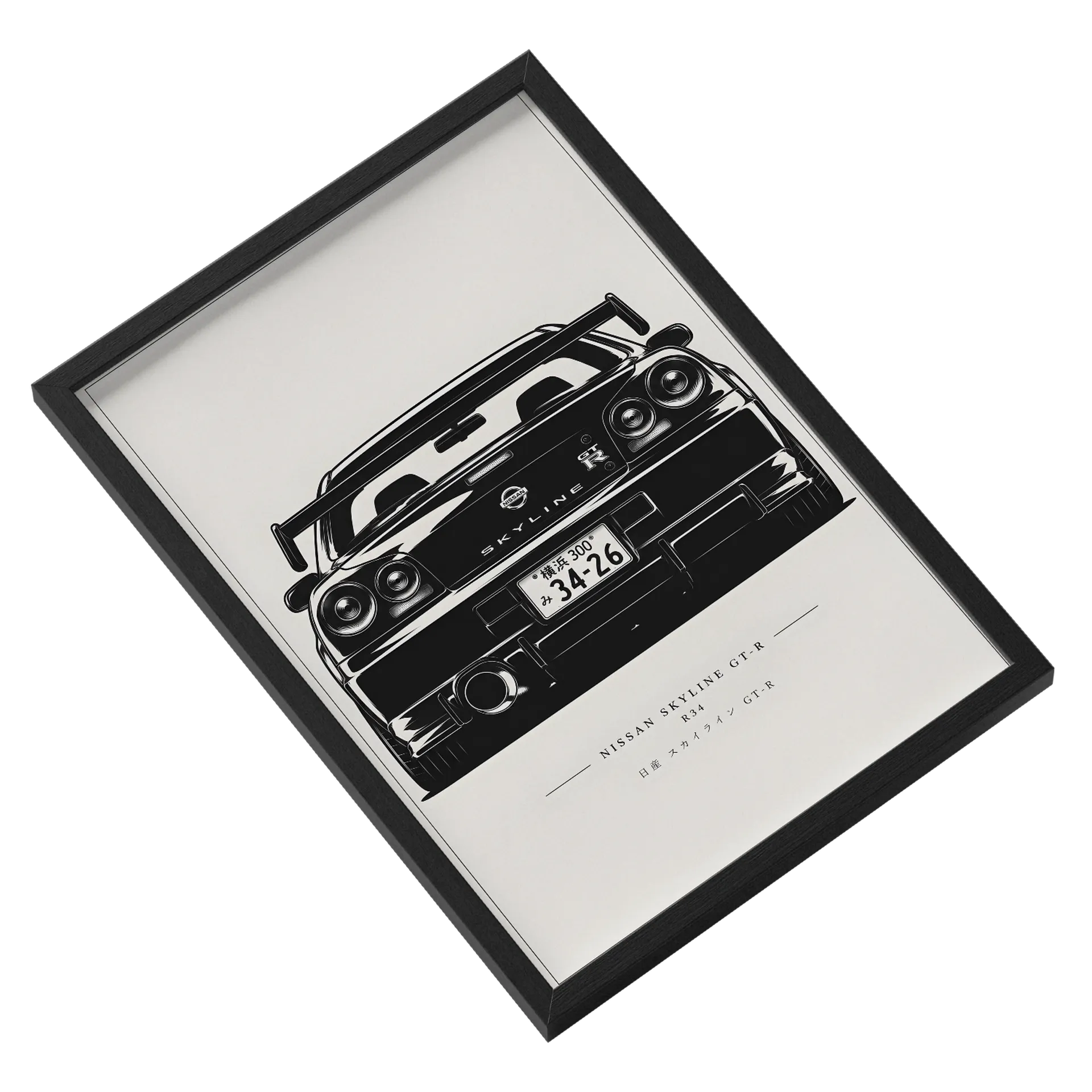 Quadro Skyline R34 A3 Com Vidro - Imagem 2