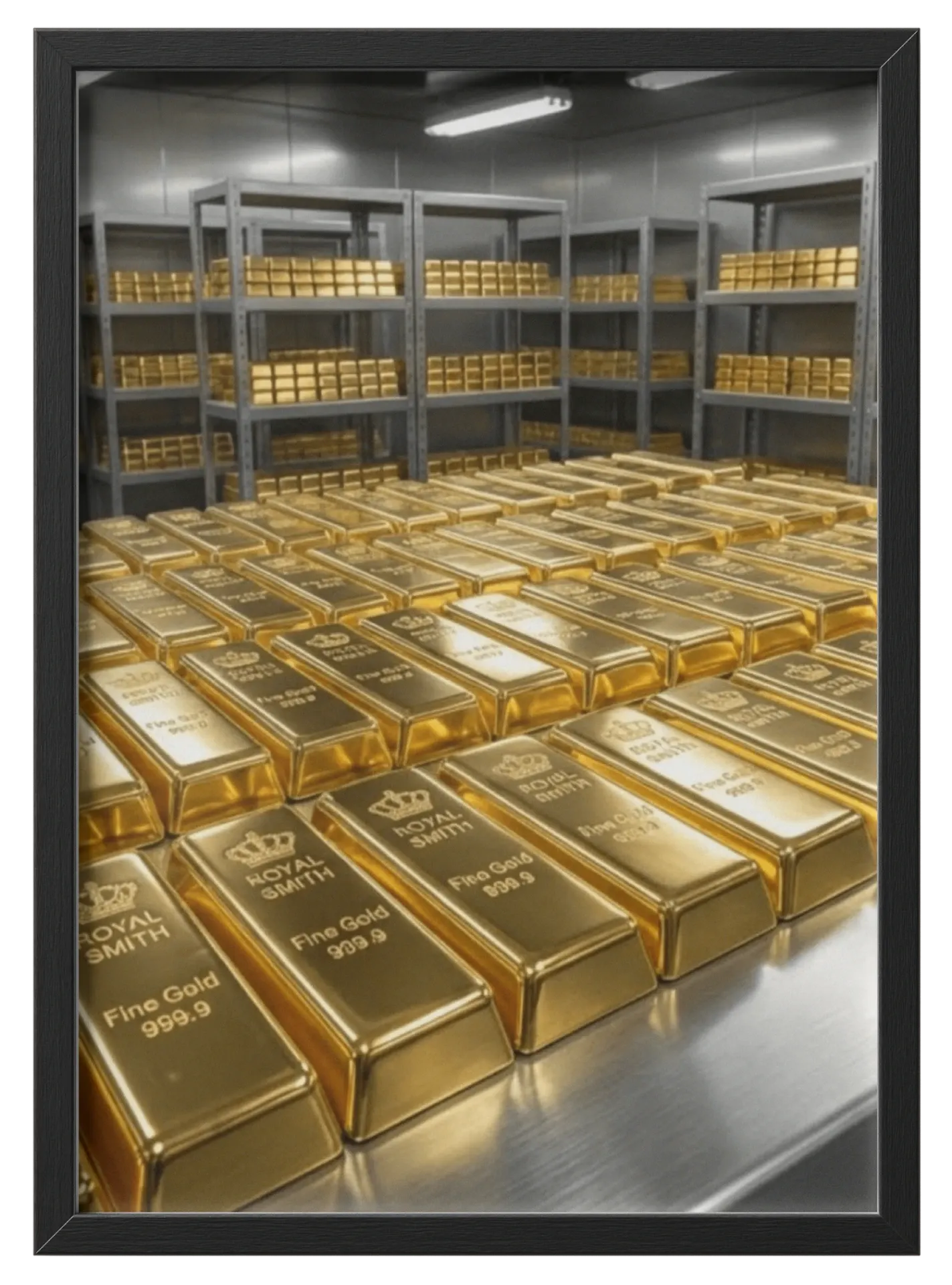 Quadro da imagem de barras de ouro  - Imagem 1