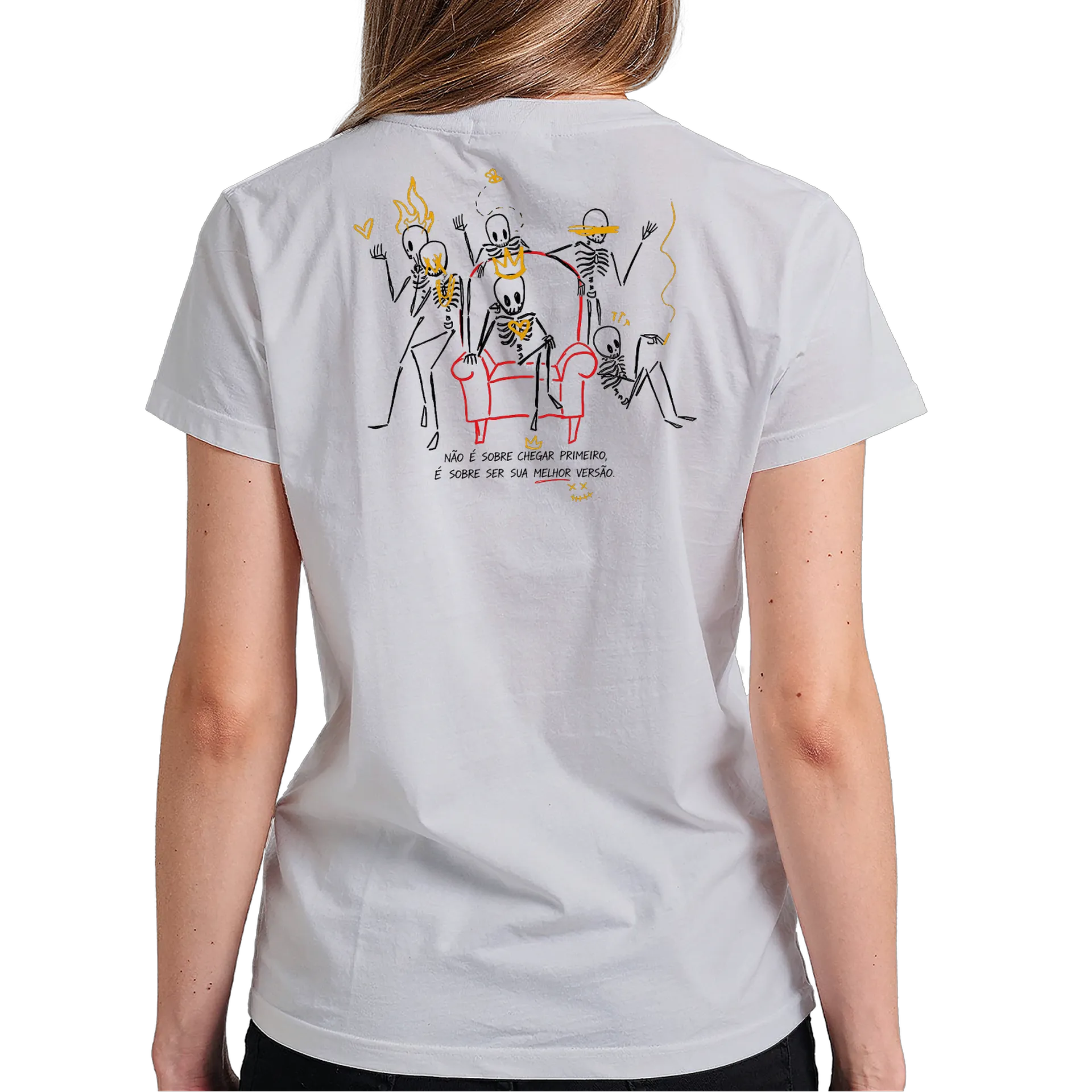 Camiseta - Esqueleto Coração Dourado  - Imagem 6