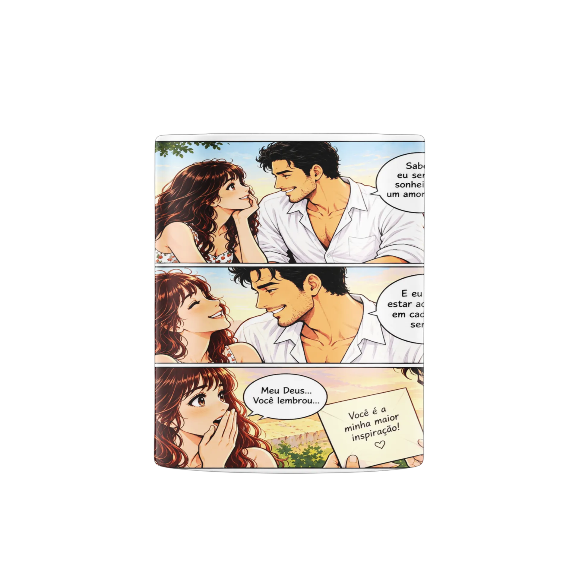 Caneca Porcelana Amor em Quadrinhos 325ml - Imagem 1