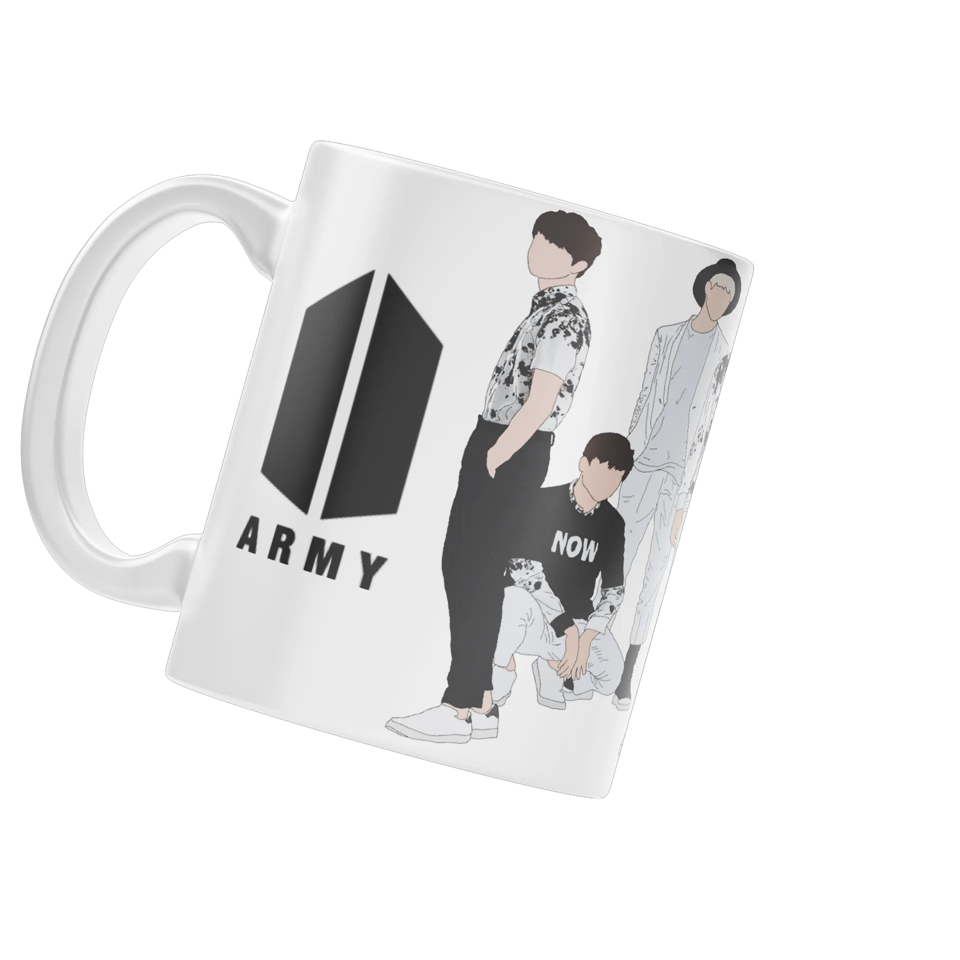 Caneca Porcelana Estampa Grupo Musical 325ml - Imagem 3