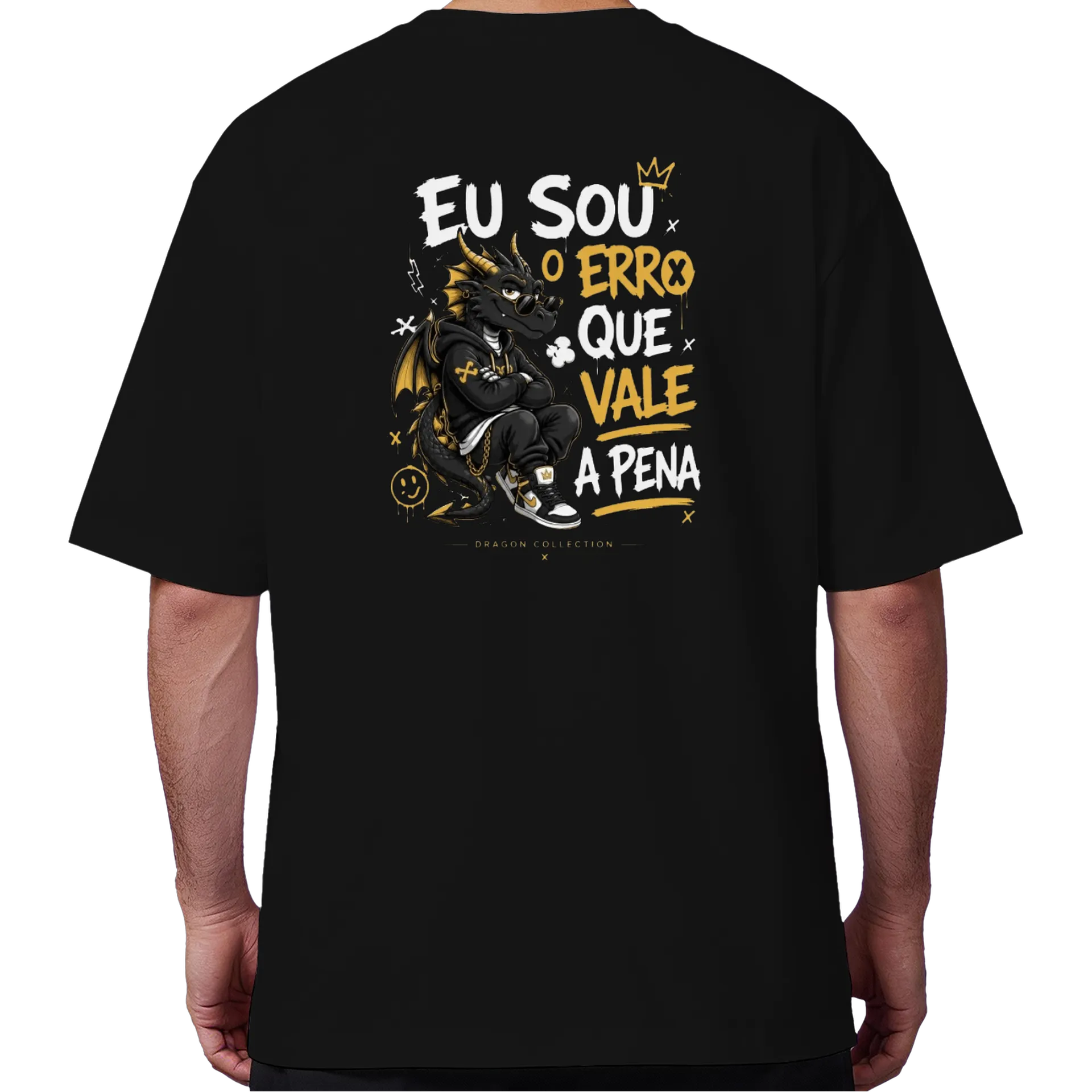 Camiseta Oversized Dragão Estilizado 100% Algodão - Imagem 6
