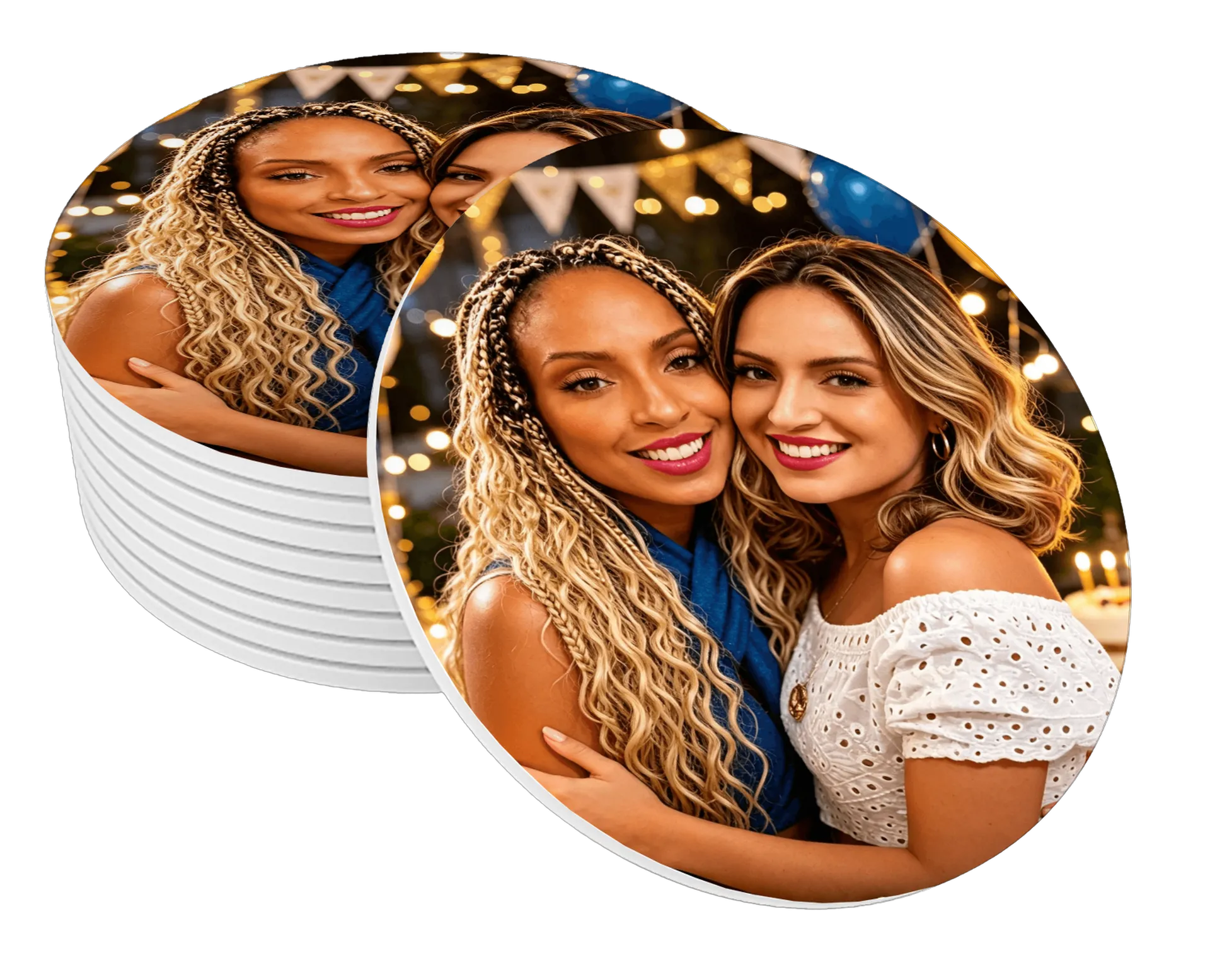 Porta-copo MDF Estampa Amigas Felizes 100% MDF - Imagem 1