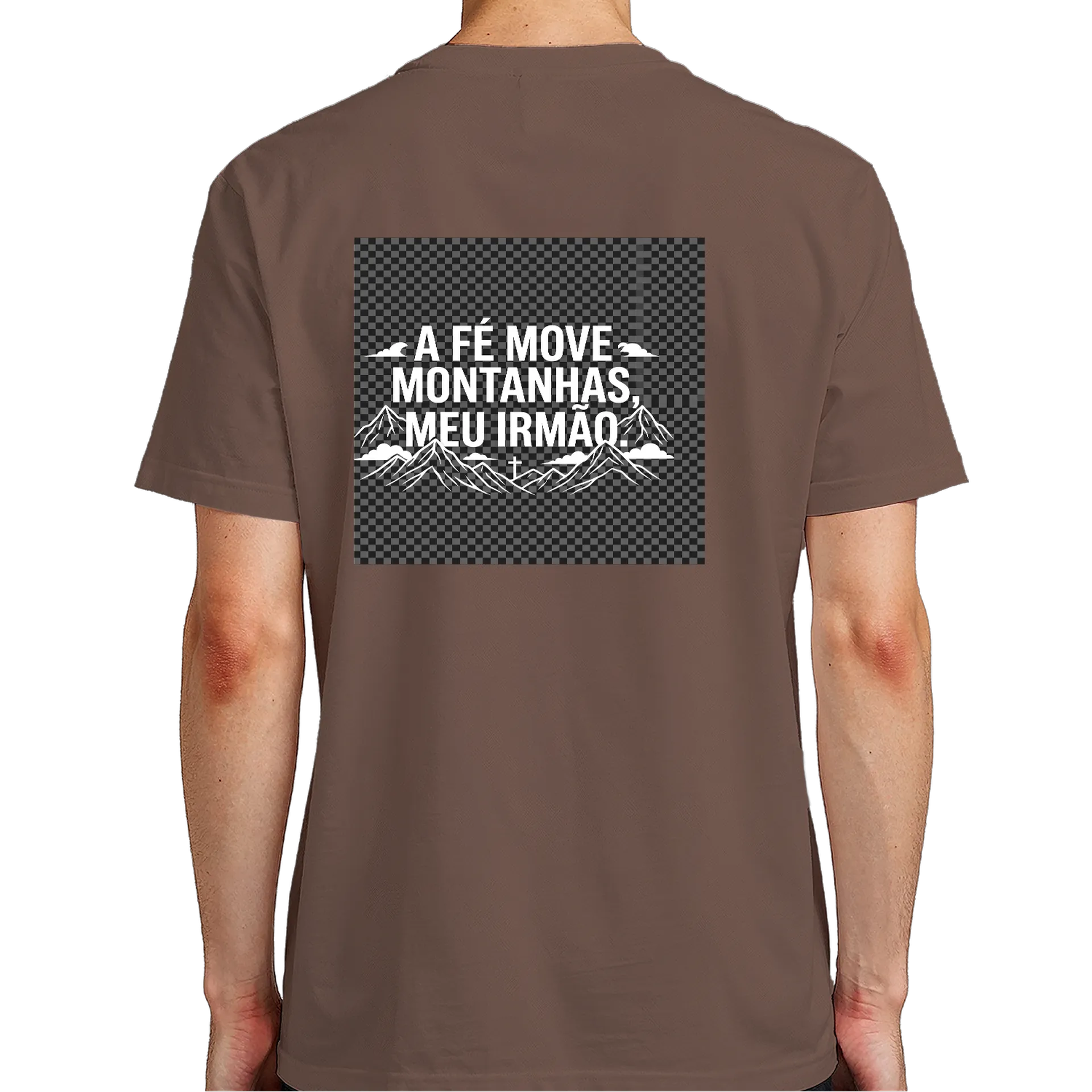 Camiseta Unissex — A Fé Move Montanhas, Meu Irmão  - Imagem 7