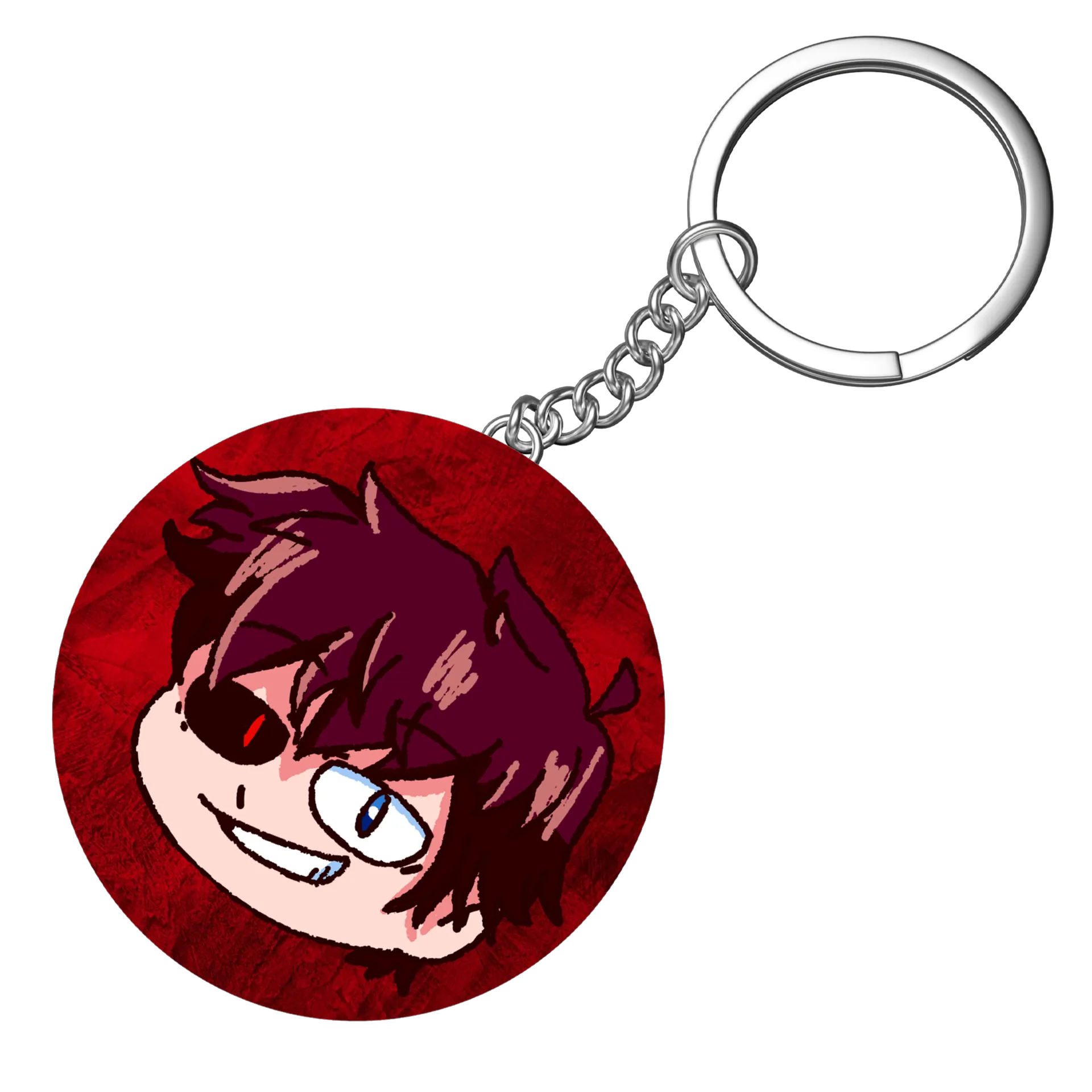 Chaveiro MDF Emote WX Feliz C/ Fundo Vermelho - Imagem 4