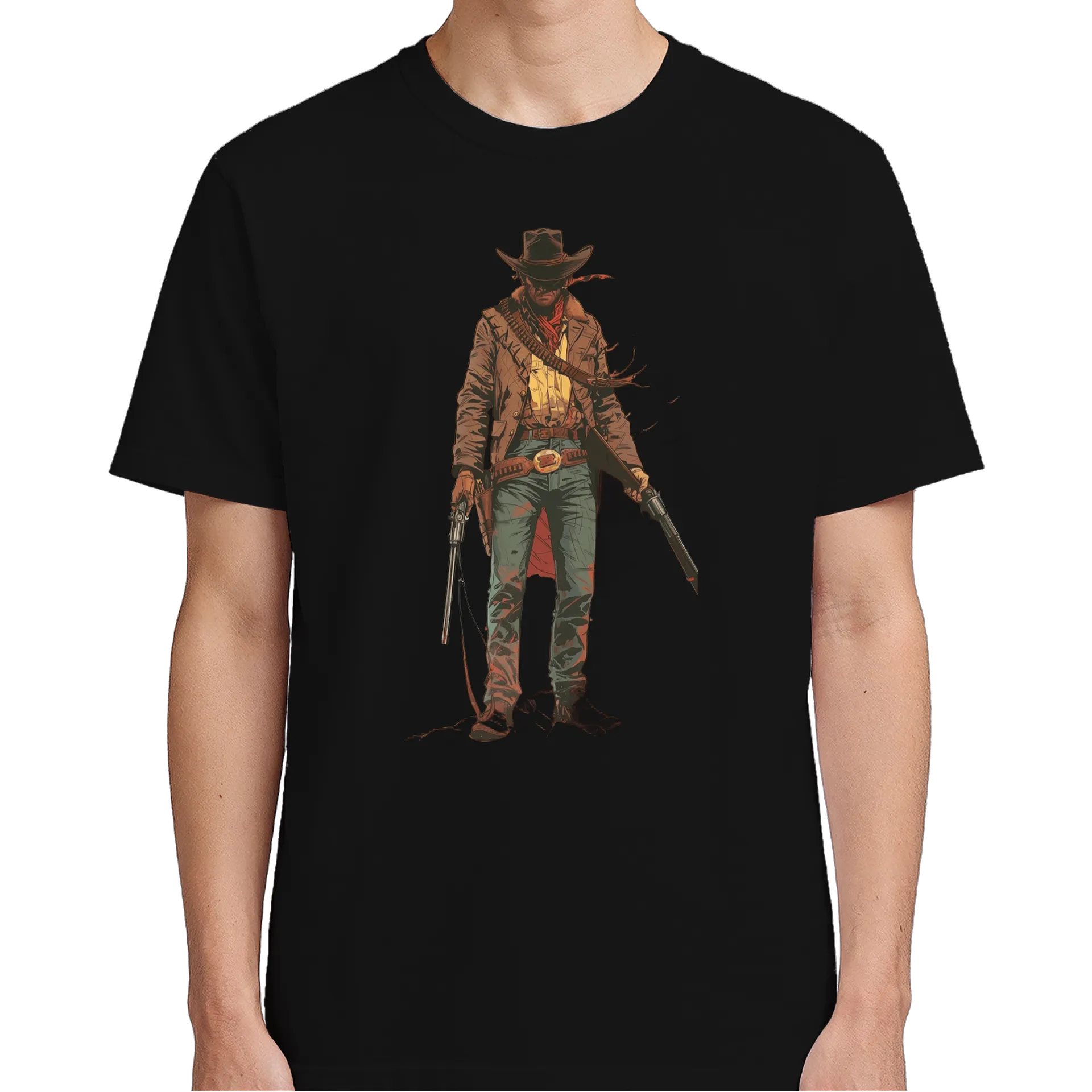 Camiseta Cowboy com Revólver 100% Algodão - Imagem 5
