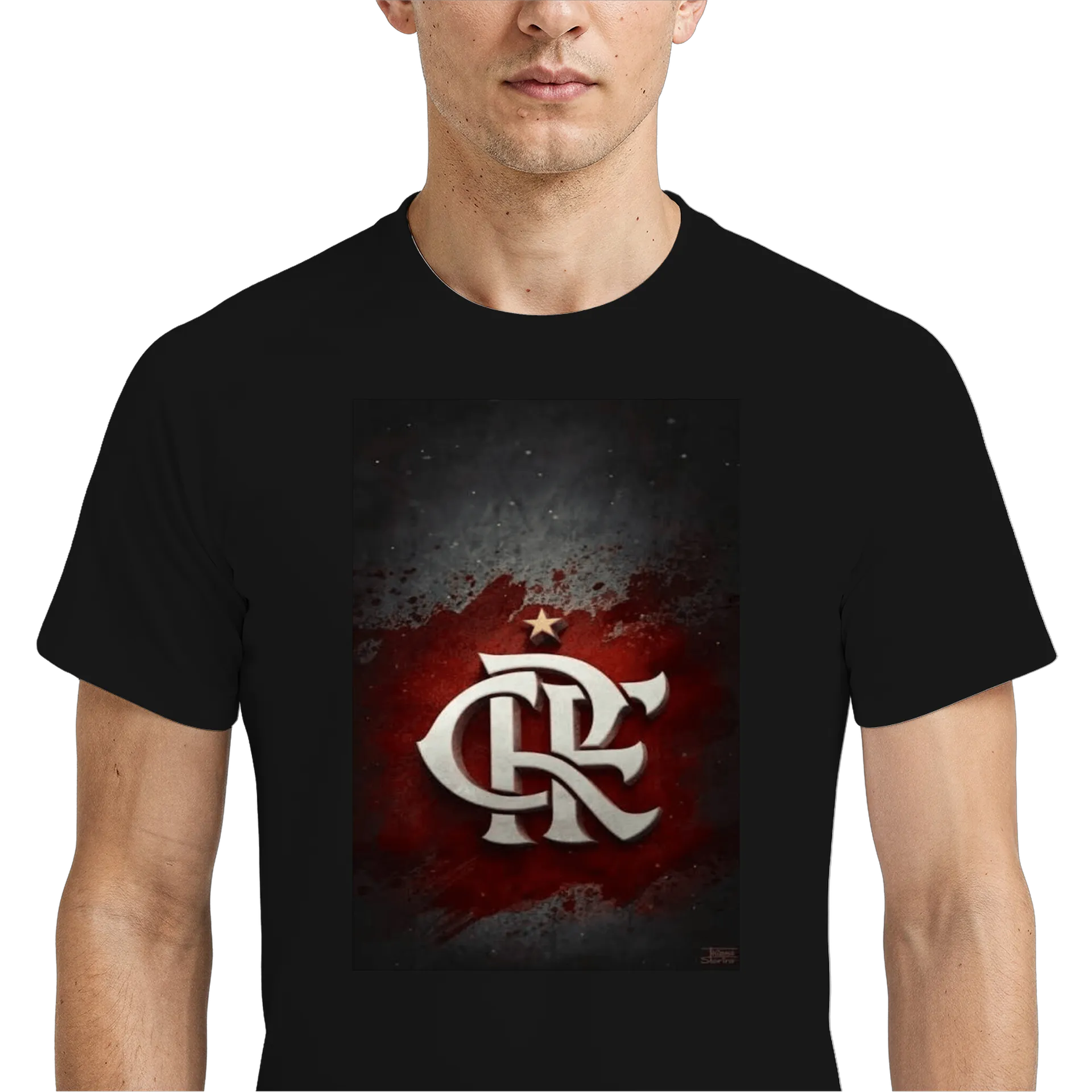 Camiseta Dry Fit Logo Tipográfico com Estrela Vermelha e - Imagem 4