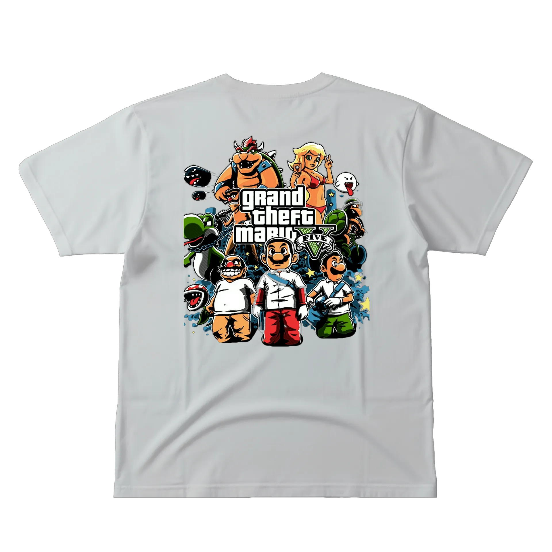 Camiseta Estampa Grand Theft Mario 100% Algodão - Imagem 3