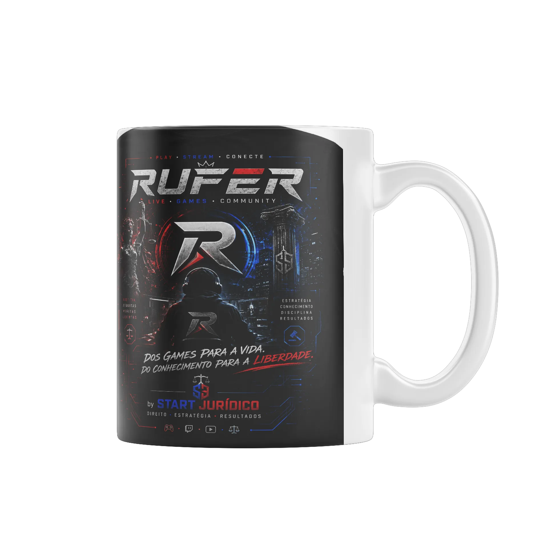 Caneca Porcelana Gráfico Start Jurídico 325ml de Rufer — imagem 1 de 4