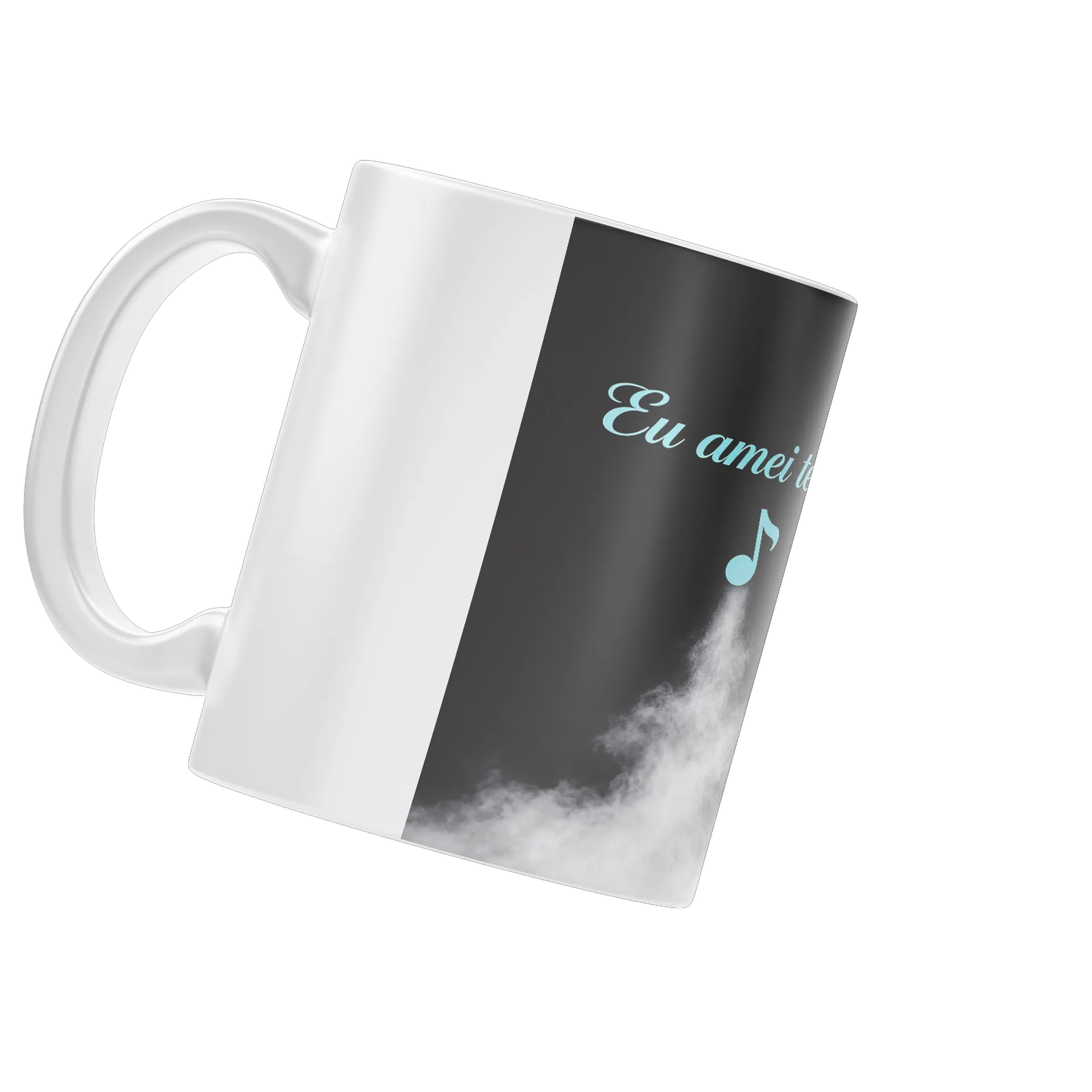 Caneca Porcelana Música Nota Azul 325ml - Imagem 4