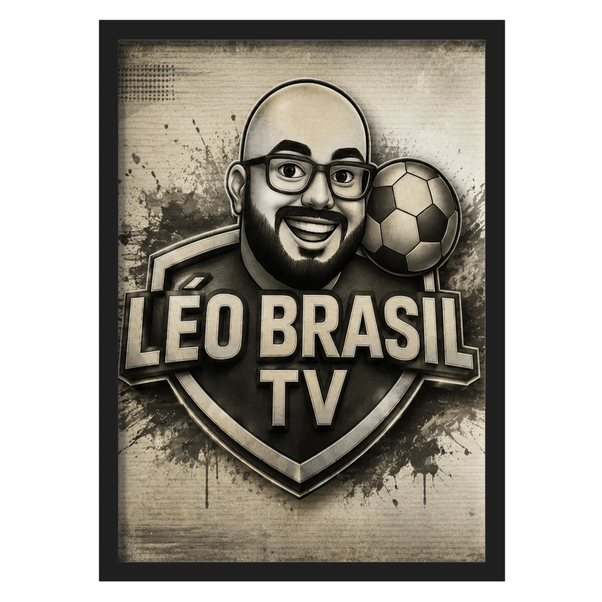 Quadro A3 personalizado de Léo Brasil TV