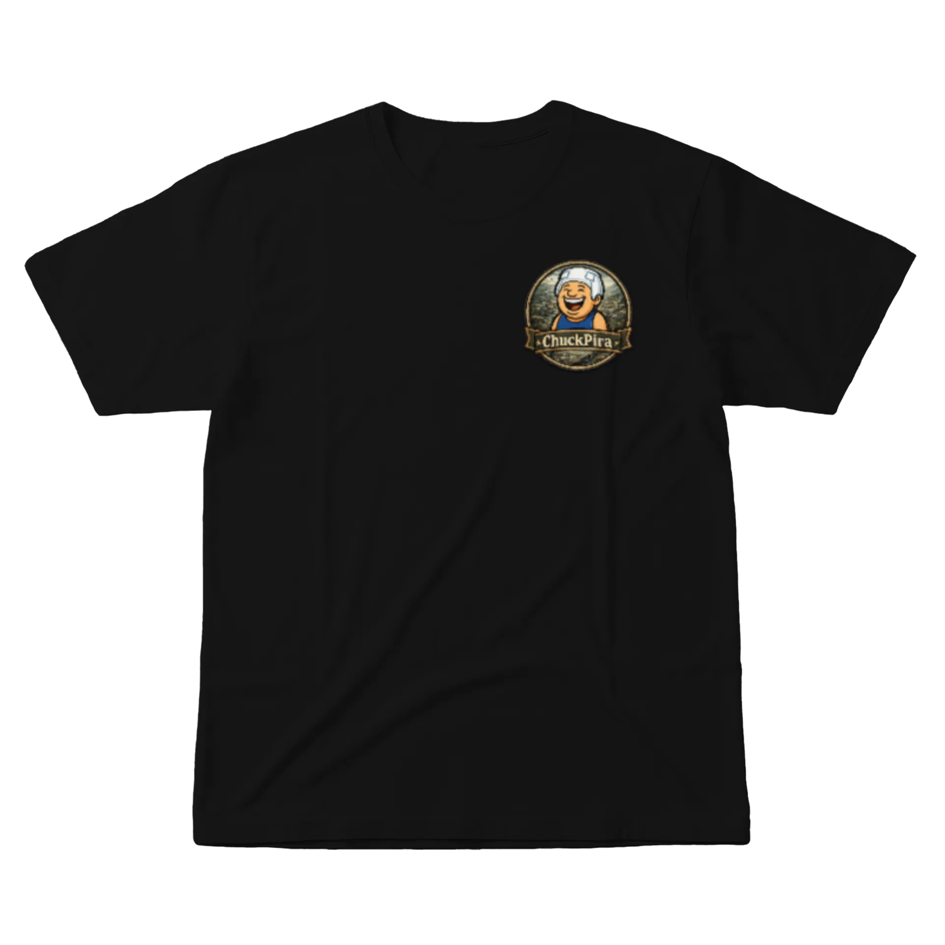 Camiseta Personalizada chuckpira 100% Algodão Preto de chuckpira